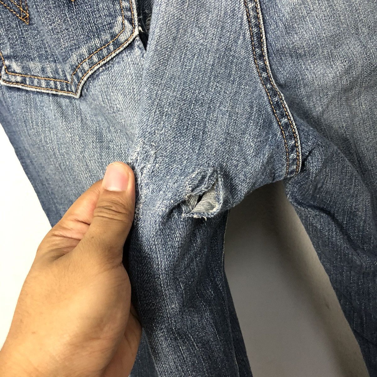 Jean × Wrangler Vintage Wrangler Jeans Distressed Denim Pants 34x39 Size US 33 - 9 Thumbnail