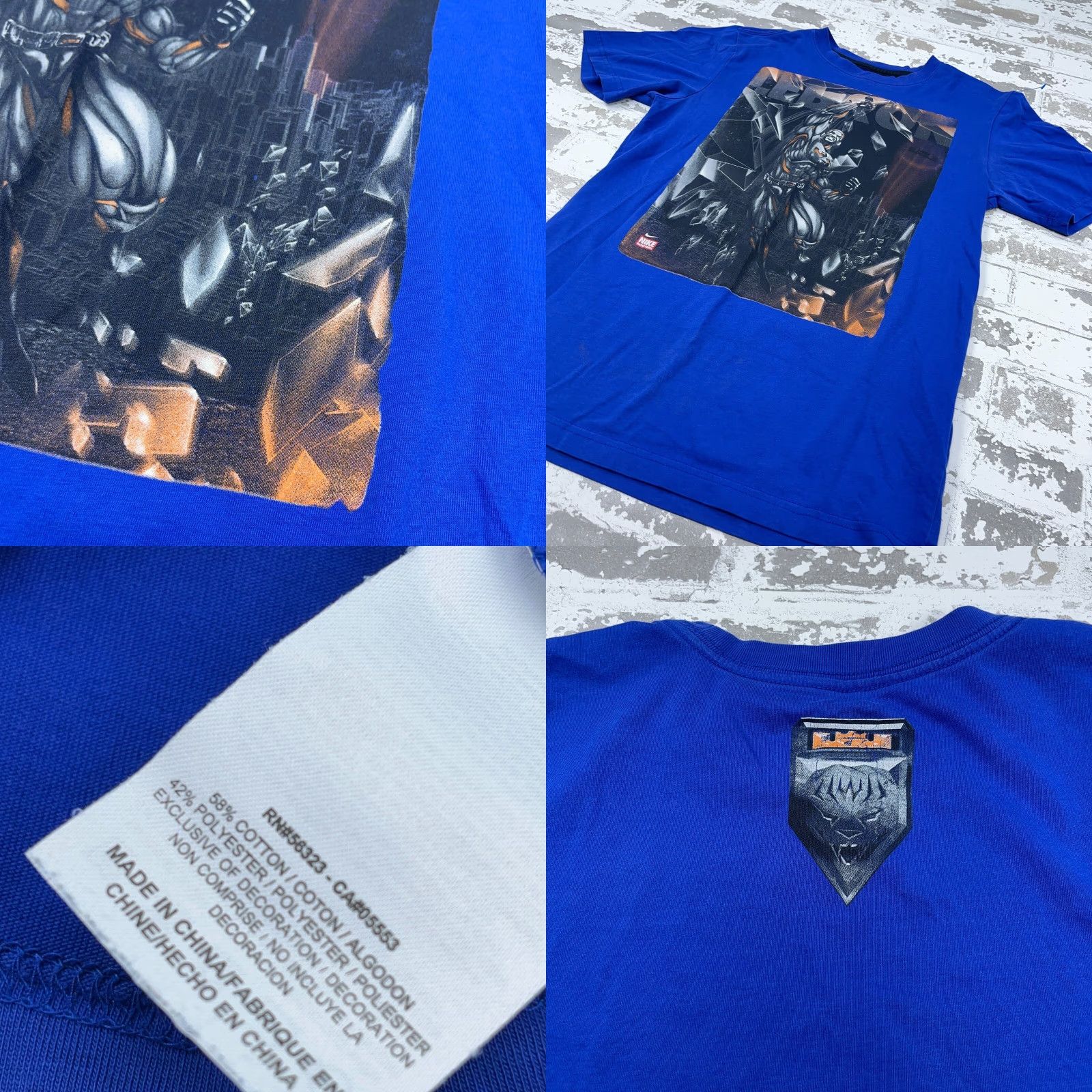 Nike Nike LeBron James Shirt Men Small Blue Tee LBJ King Dri Fit Super Hero Adult Size US S / EU 44-46 / 1 - 8 Thumbnail