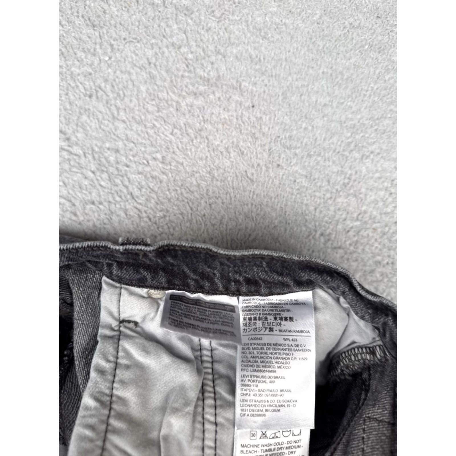 Levi's Levi's 501 Jeans Womens W31 L30 High Rise Slim Tapered Charcoal Gray Denim Stretch 5-Pocket Size 24" / US 00 / IT 34 - 6 Thumbnail