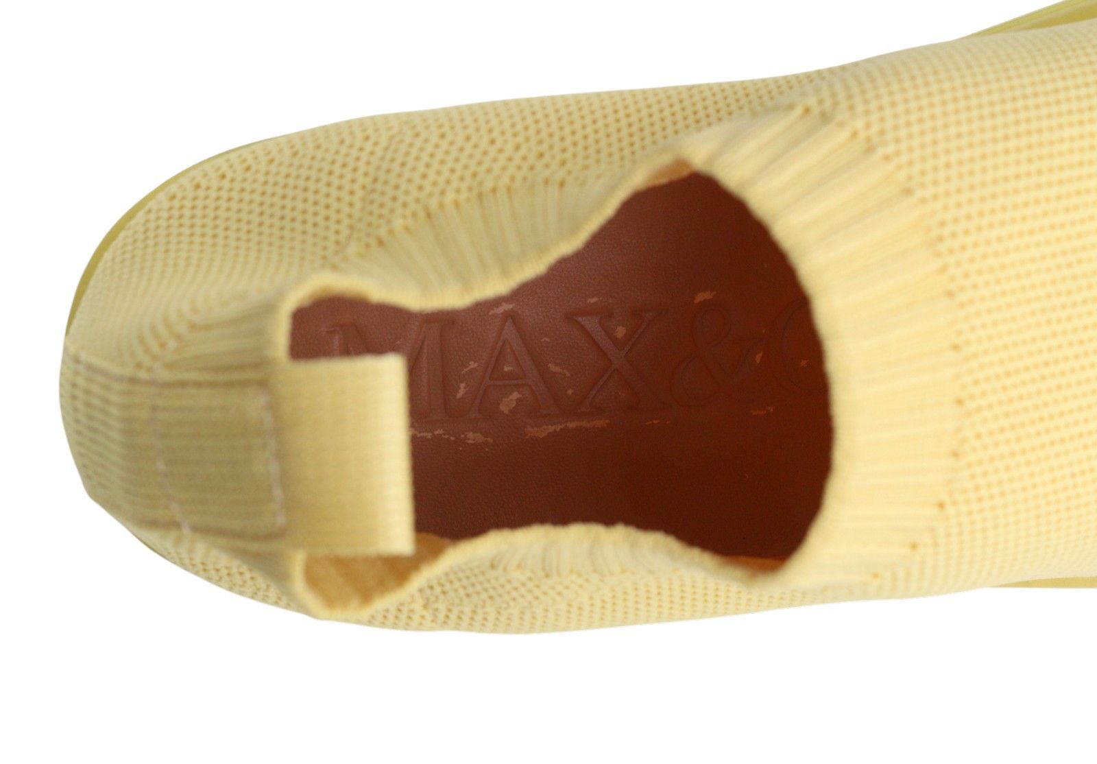 MAX&Co. EU37 Yellow Textured Slip On Square Sole Sneakers 88726 Size US 6 / IT 36 - 10 Thumbnail