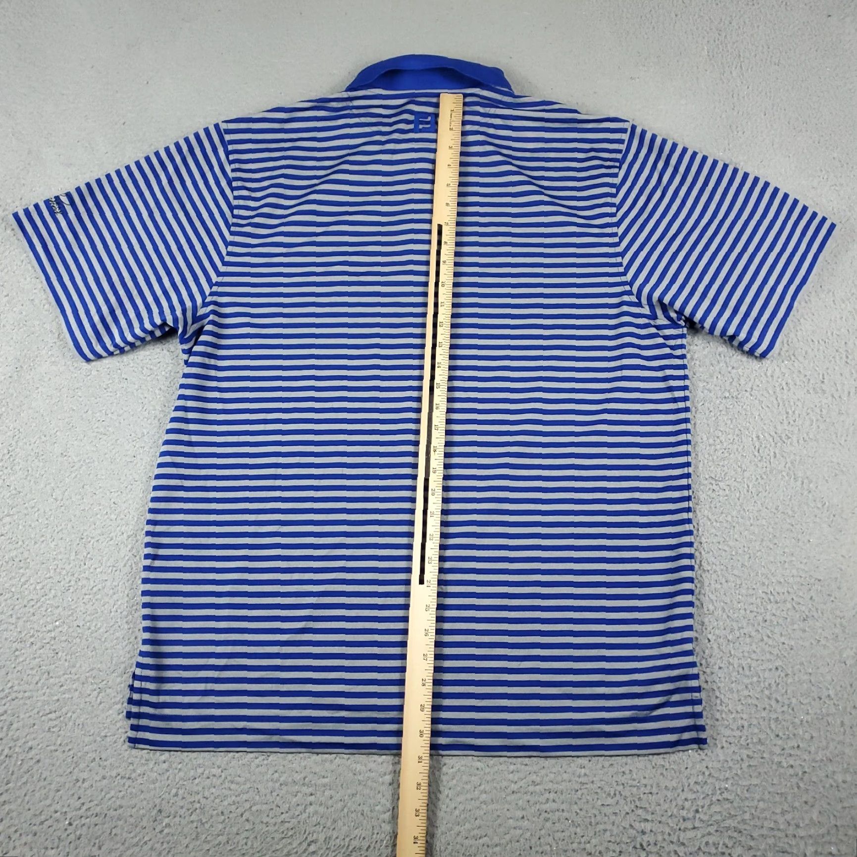 Footjoy FJ Polo Shirt Mens Large Blue Striped Casual Golf Short Sleeve Shirt Size US L / EU 52-54 / 3 - 4 Thumbnail