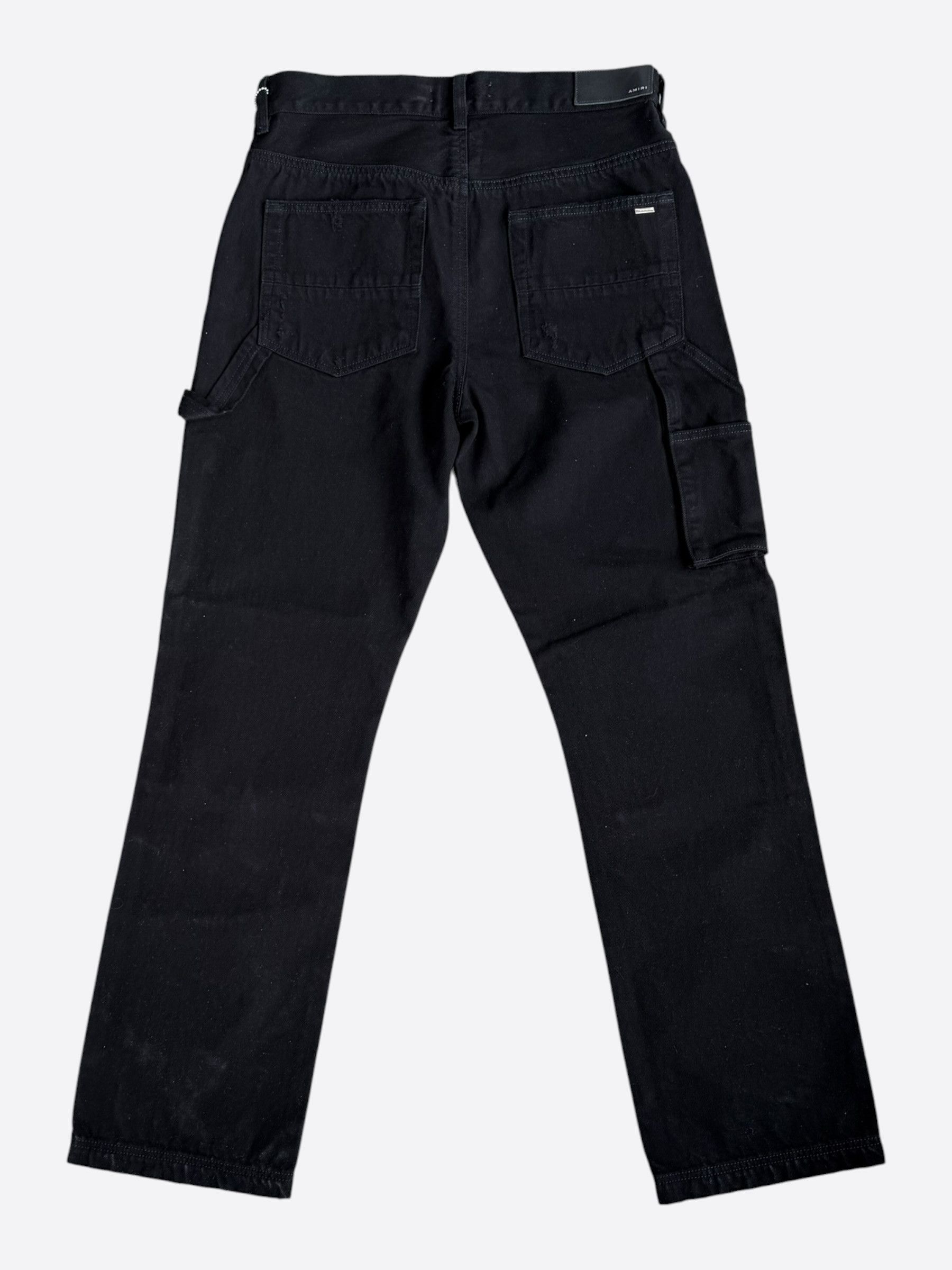 Amiri Amiri Black Double Knee Carpenter Pants Size US 30 / EU 46 - 2 Thumbnail