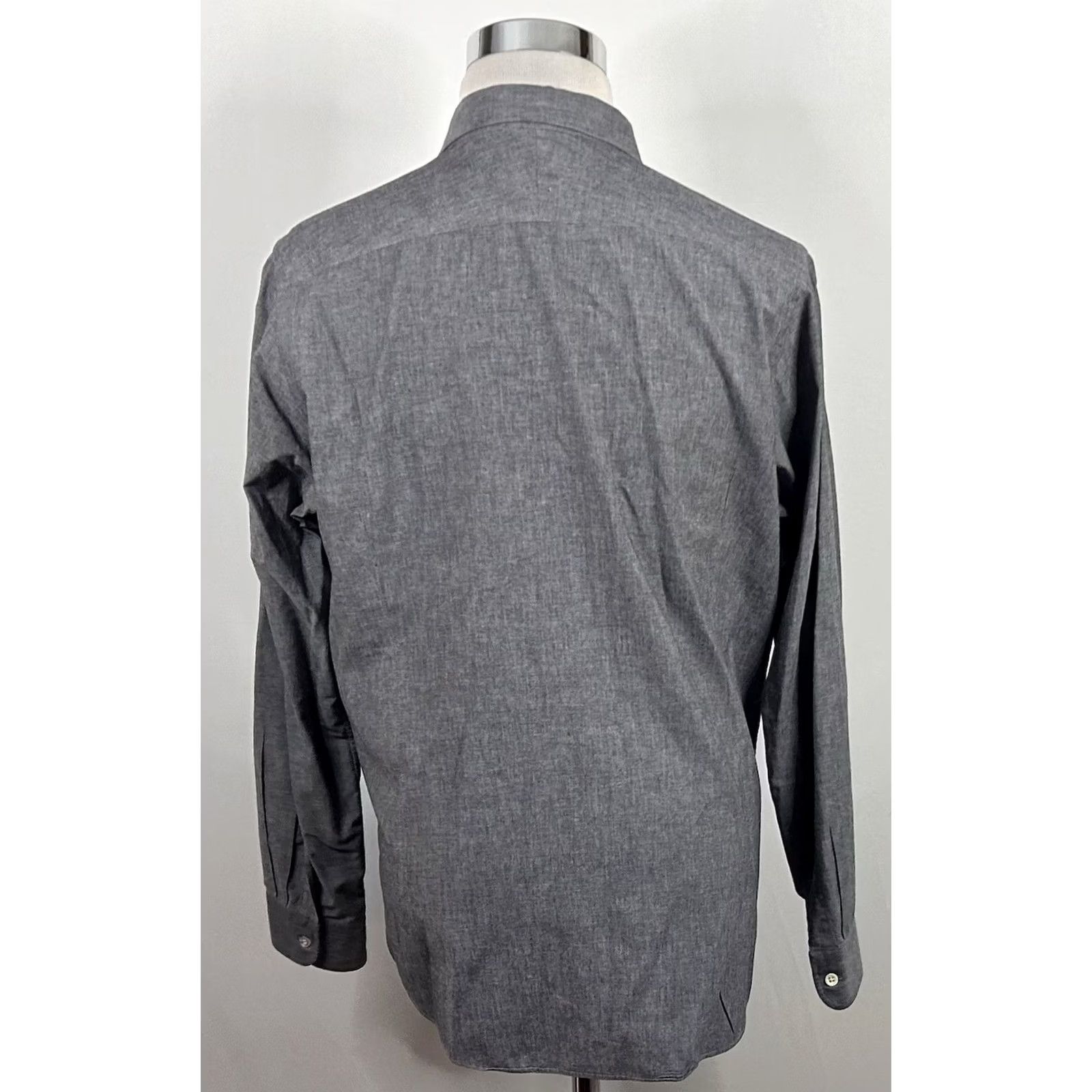 Vintage Trumaker Medium Casual Shirt Gray Chambray 100% Cotton Button Front Mens Size US M / EU 48-50 / 2 - 5 Thumbnail