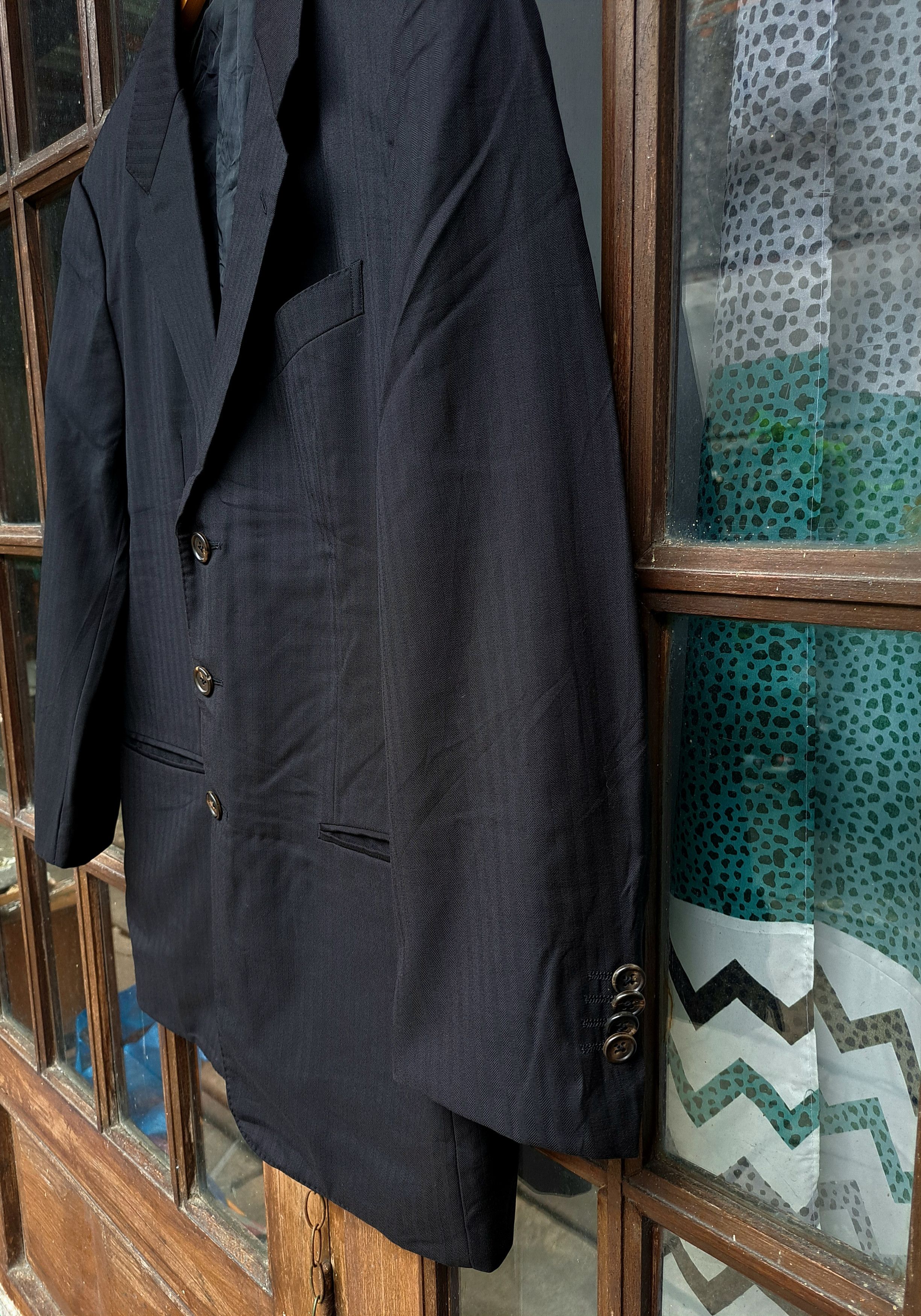 Loro Piana Allegri Super 120's Loro piana Wool Striped Tailored Blazer Size 44L - 3 Thumbnail