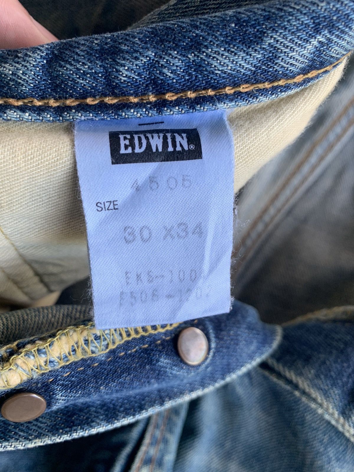 Kapital VINTAGE EDWIN 505X SELVEDGE FADED & RUSTY DISTRESSED DENIM Size US 30 / EU 46 - 21 Thumbnail