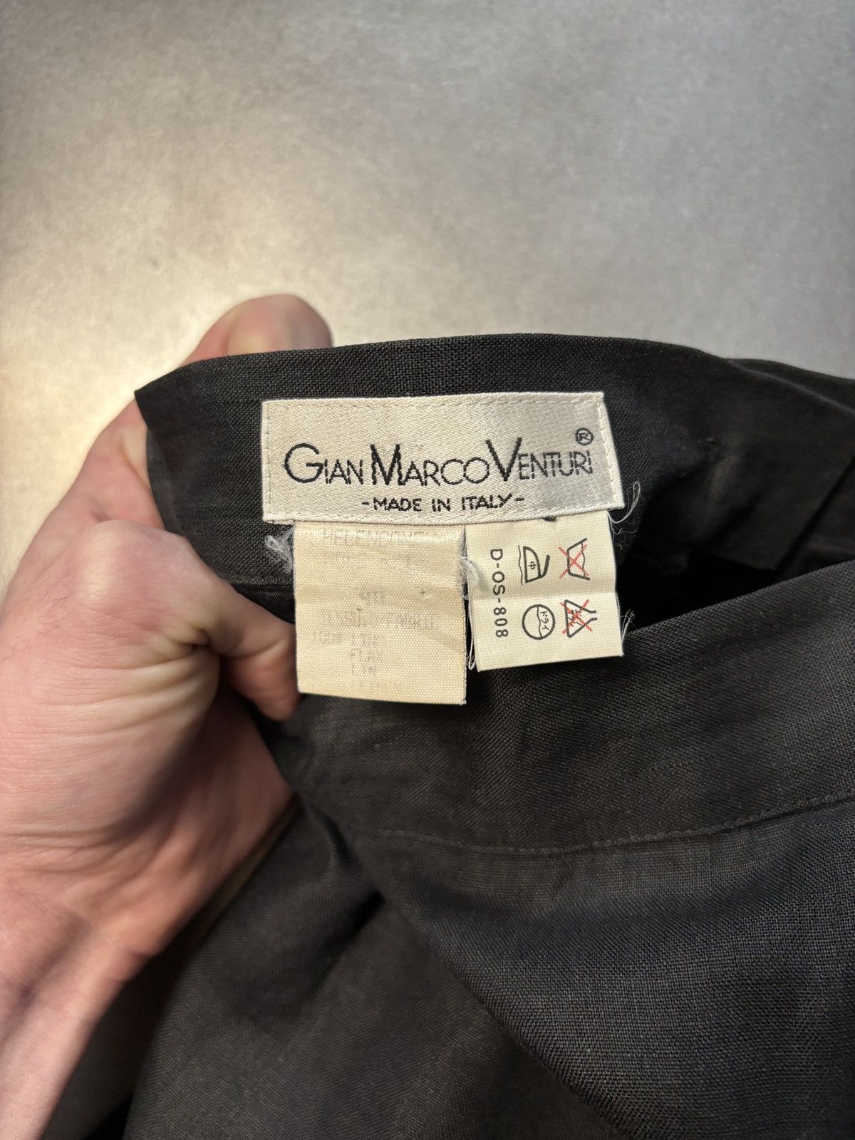 GianMarco Venturi × Vintage Vintage Gian Marco Venturi Mini Skirt 90s Linen Skirt Short Size 27" / US 4 / IT 40 - 2 Thumbnail