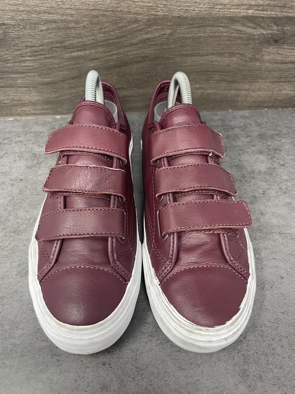 Vans Vans Shoes Womens Size 8 Red Straps V 23 Leather Sneakers Size US 8 / IT 38 - 3 Thumbnail