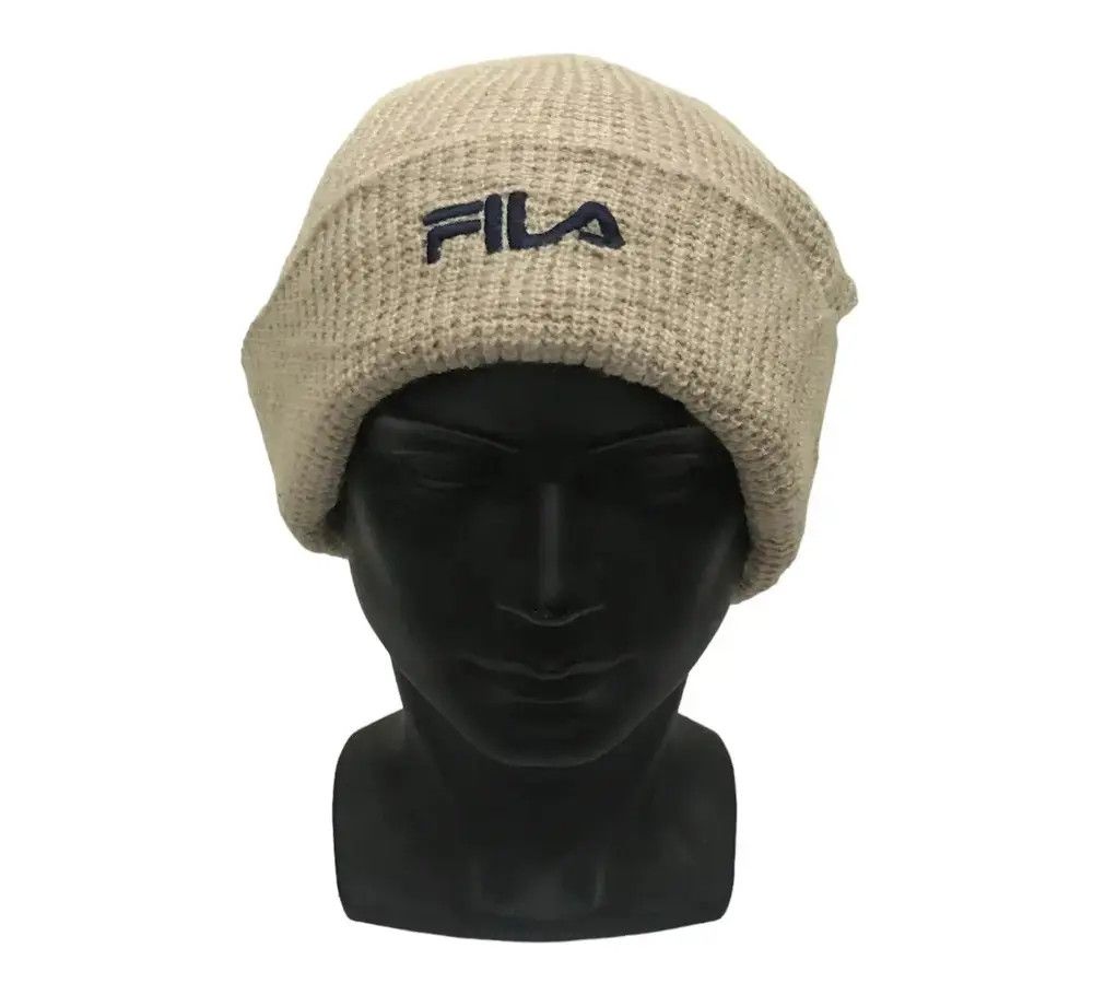 Fila × Vintage Fila Plain Beanie Hat Size ONE SIZE - 1 Thumbnail