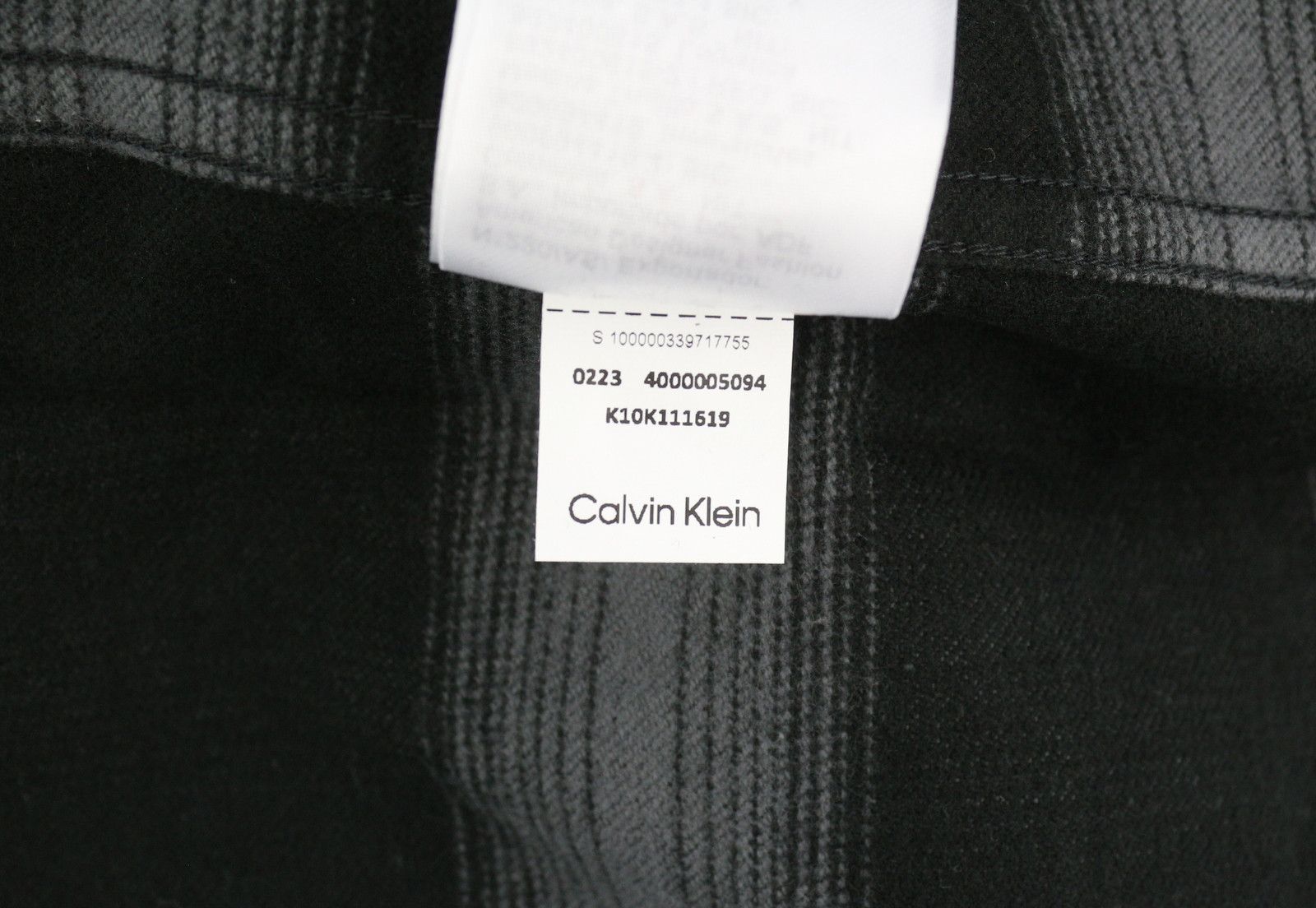 Calvin Klein TWILL FLEECE CHECK M Black Snap Overshirt Jacket 84934 Size US M / EU 48-50 / 2 - 12 Thumbnail