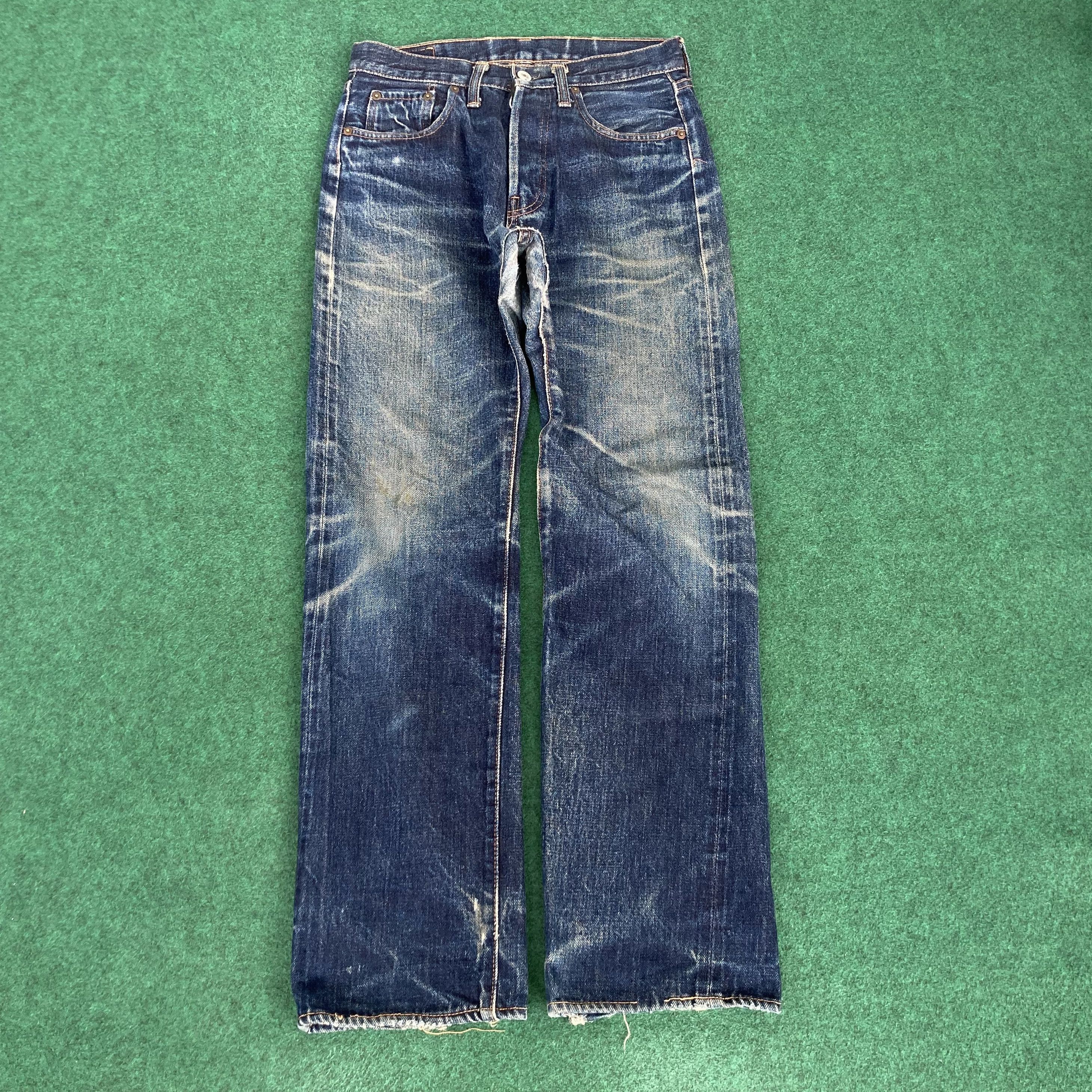 Denime 29x30.5 Vintage Denime Selvedge Honeycombs Osaka Denim Jeans Size US 29 - 3 Thumbnail