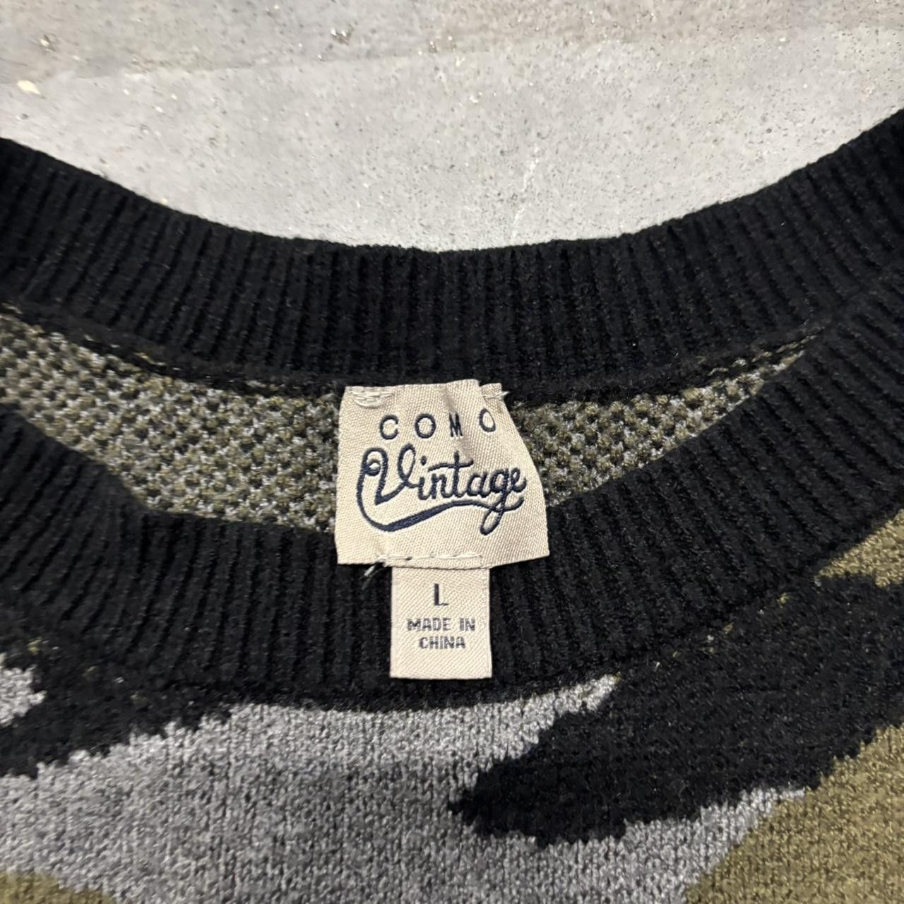 Japanese Brand × Vintage Crazy Vintage Y2K/2000s Grunge Camo Streetwear Sweater! Size US M / EU 48-50 / 2 - 3 Thumbnail