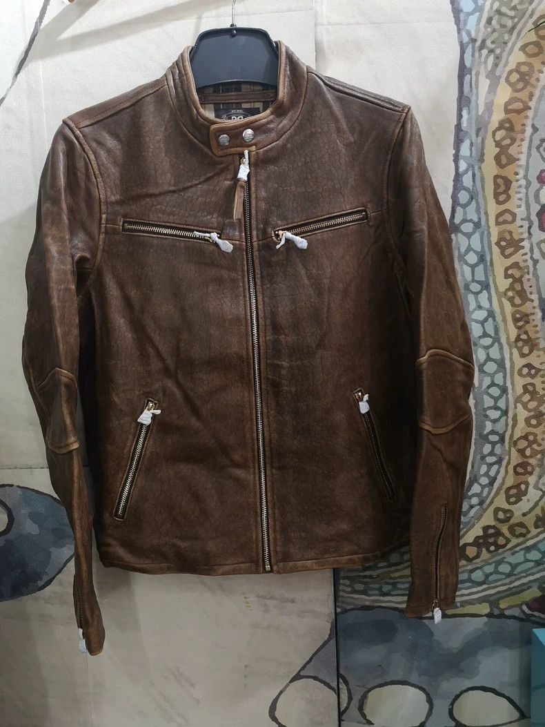 RRL Ralph Lauren RRL Ralph Lauren Men's standing collar leather jacket Size US M / EU 48-50 / 2 - 1 Thumbnail