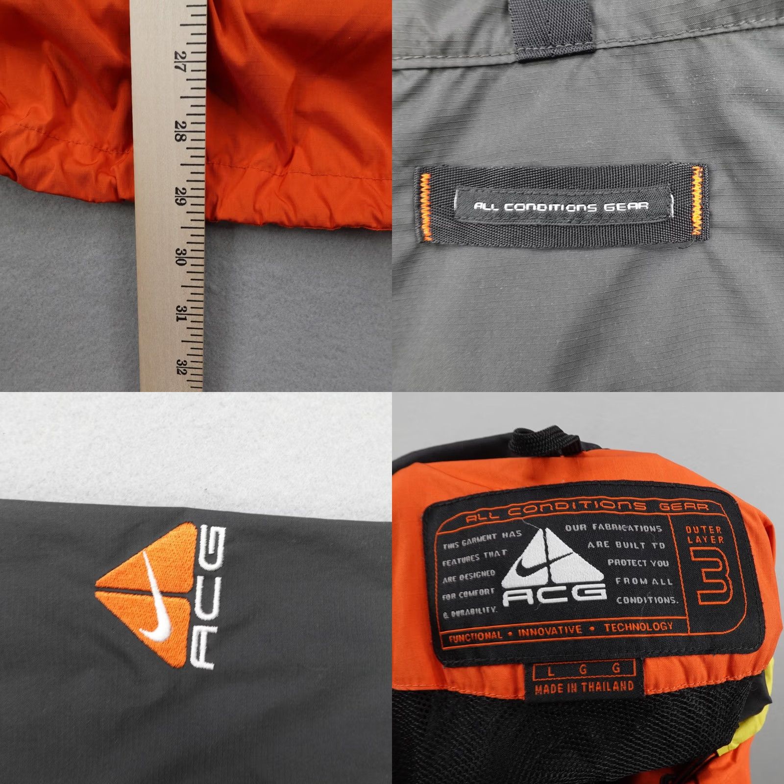 Nike VINTAGE Nike ACG Outer Layer 3 Parka Jacket Men L Orange Windproof Zip Hooded Size US L / EU 52-54 / 3 - 8 Thumbnail
