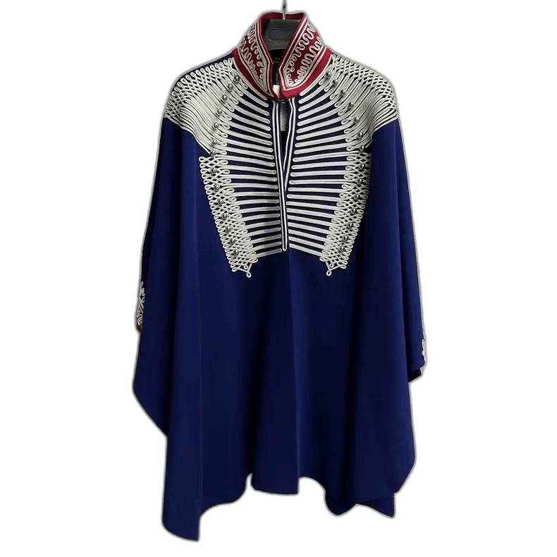 Burberry Burberry Classic Blue Embroidered Cape Jacket Size US M / EU 48-50 / 2 - 1 Thumbnail