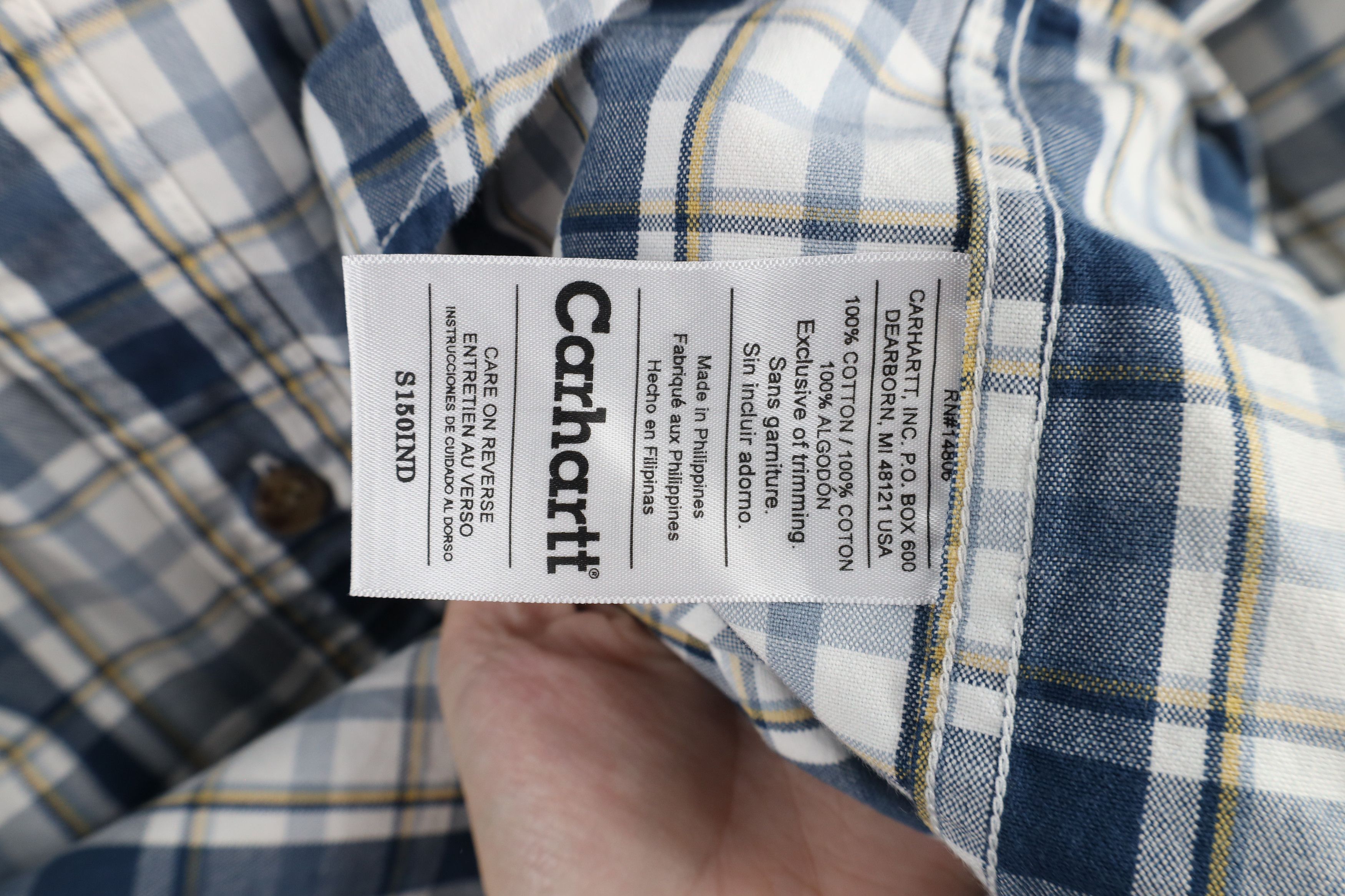 Carhartt × Vintage Vintage Carhartt Pocket Short Sleeve Button Down Shirt Size US XL / EU 56 / 4 - 7 Thumbnail