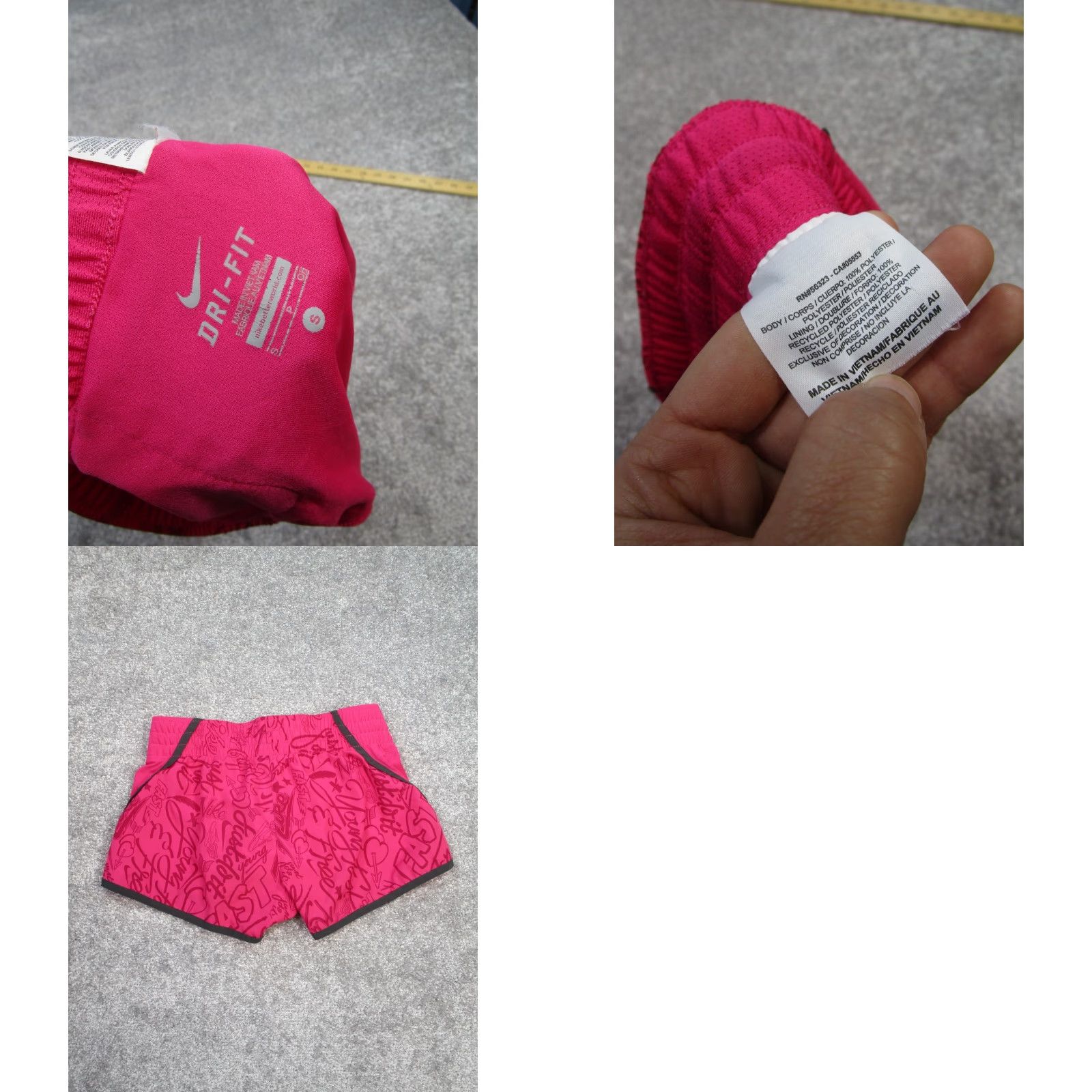 Nike Nike Shorts Womens Small Dri Fit Graphic Pink Lightweight 2.5" Athletic Running Gym & Training 90s? Size 28" / US 6 / IT 42 - 8 Thumbnail