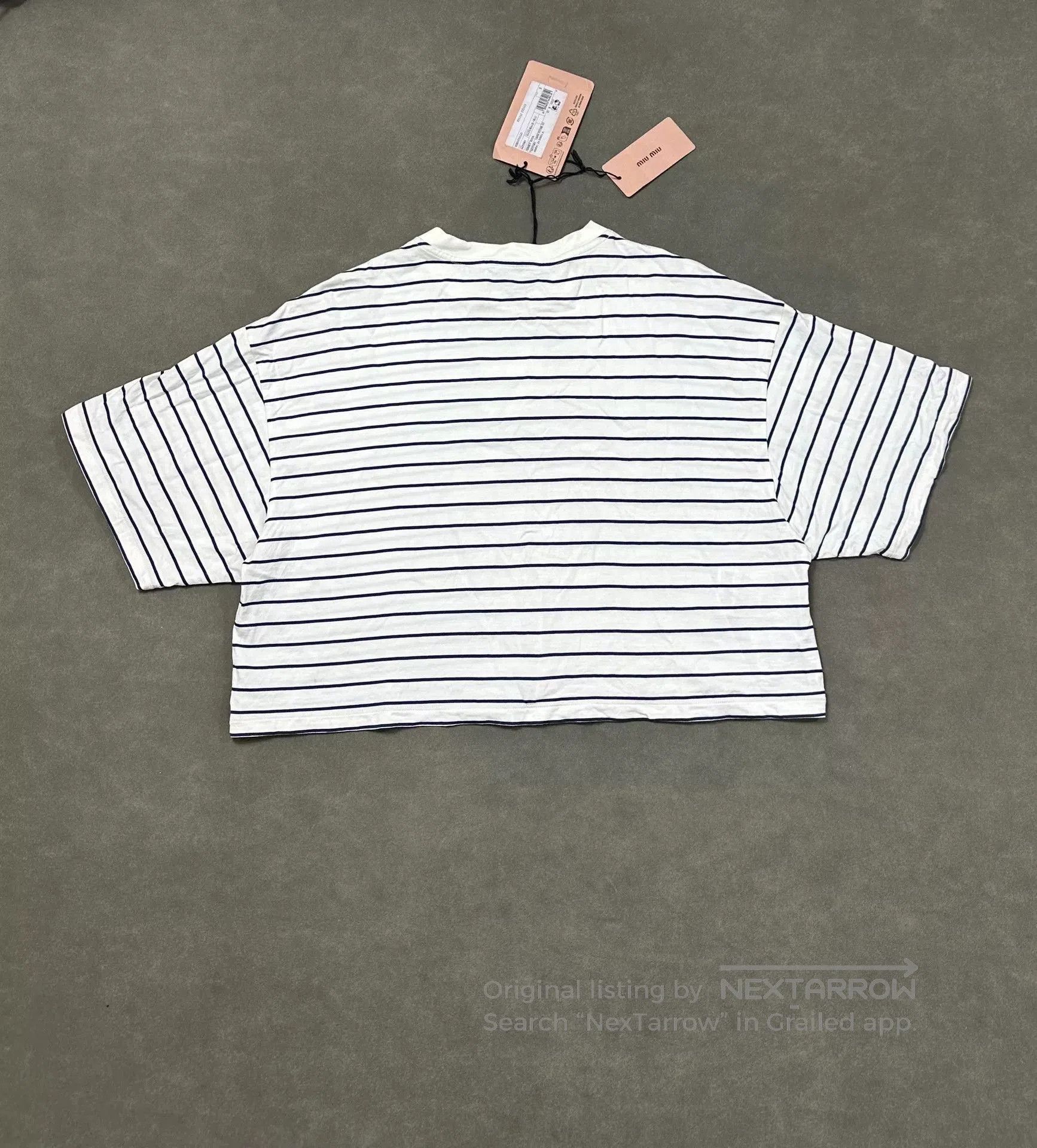 Miu Miu MIU MIU 24SS Striped Loose Short Sleeve. Size S / US 4 / IT 40 - 3 Thumbnail