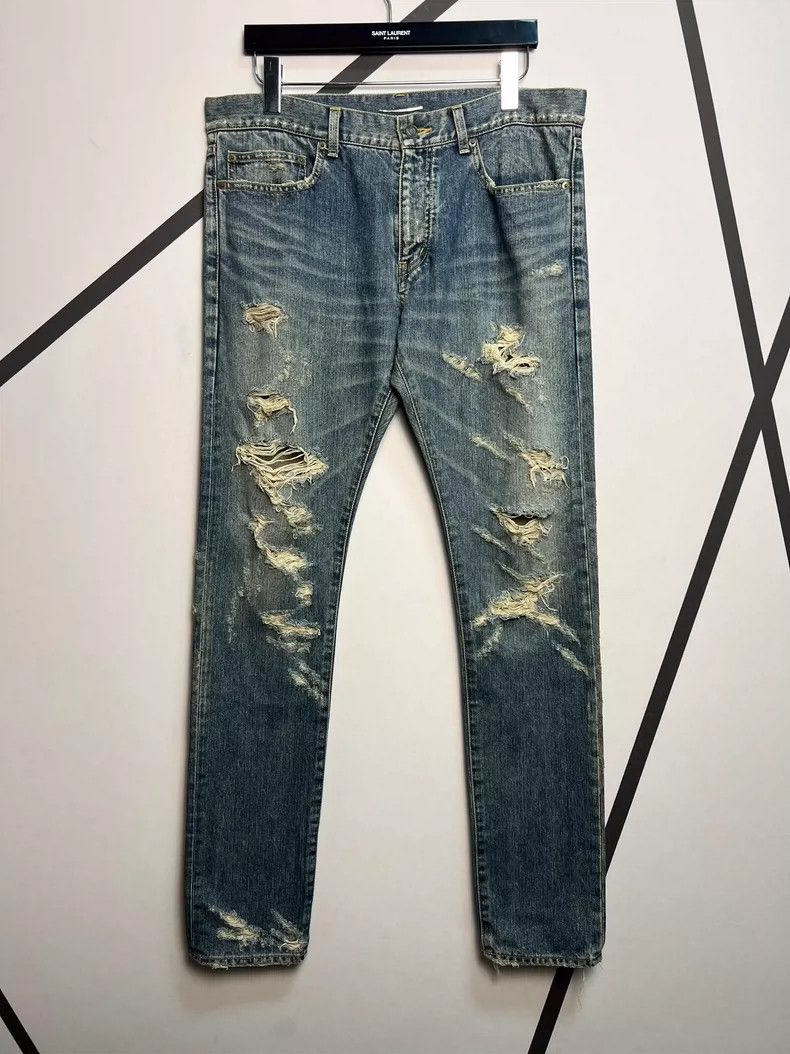 Saint Laurent Paris Saint Laurent Paris14 Spring and Summer Cat Whiskers Washe Size US 34 / EU 50 - 1 Thumbnail