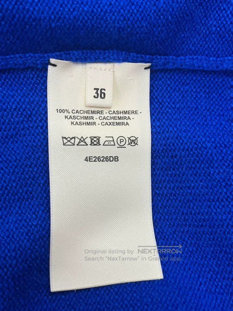 Hermes Hermes Blue Printed Cashmere Knit Short Sleeve Size XS / US 0-2 / IT 36-38 - 5 Thumbnail