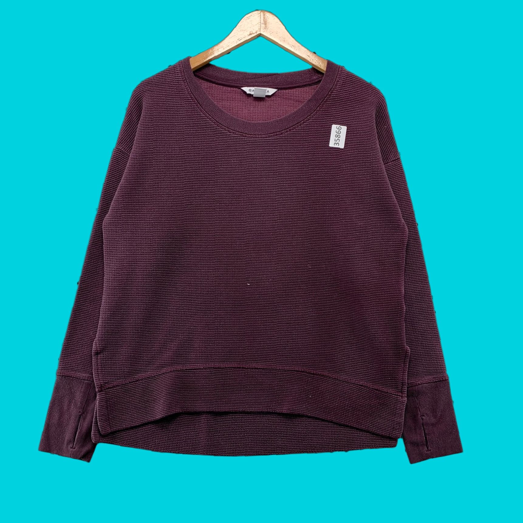 Athleta VINTAGE Athleta Thermal Long Sleeve Shirt Womens M Purple Casual 90s Athleta Thermal Long Sleeve Shirt Womens M Purple Casual Size M / US 6-8 / IT 42-44 - 1 Thumbnail