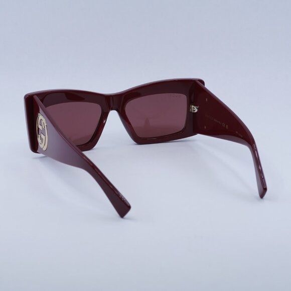 Gucci 🕶️ New Gucci GG1842S 005 Sunglasses - Burgundy Frame, Red Size ONE SIZE - 9 Thumbnail