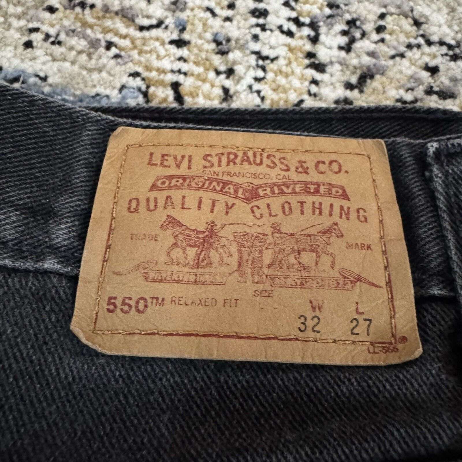Levi's Vintage 550 Levi’s Black Denim Jeans Pants Size US 32 / EU 48 - 3 Thumbnail