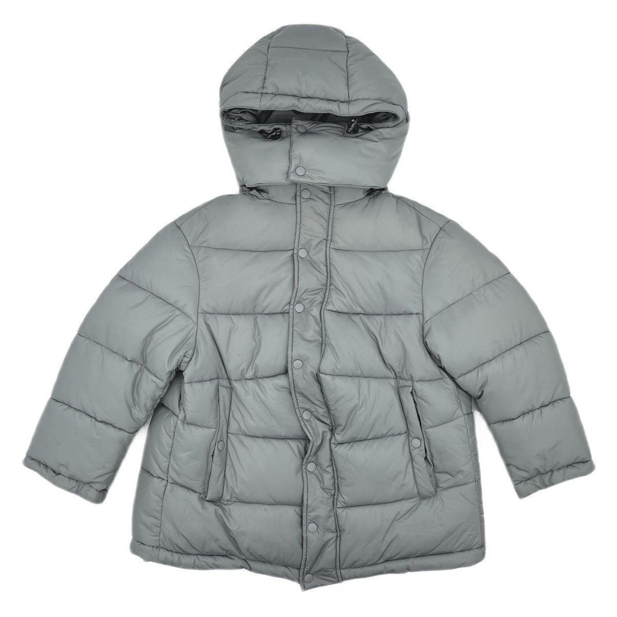 Balenciaga 2019 Swing Puffer Jacket Gray Size XXS / US 00 / IT 34 - 2 Thumbnail