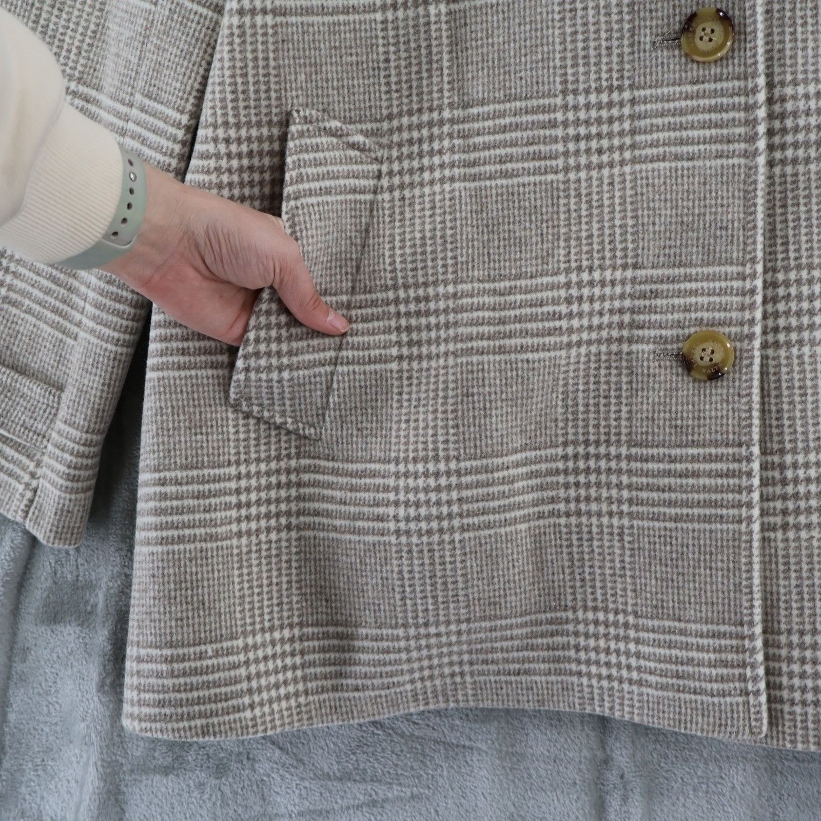 Lauren Ralph Lauren Lauren Ralph Lauren Houndstooth Wool Blend Coat Women 14 NWT Size XL / US 12-14 / IT 48-50 - 6 Thumbnail