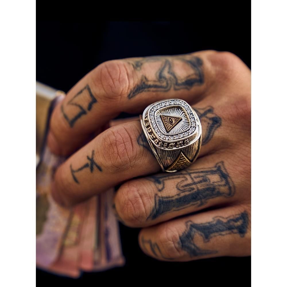 Jewelry Illuminati Vintage Jewelry Rings Chrome Ring (Size 7-13) Size ONE SIZE - 1 Thumbnail