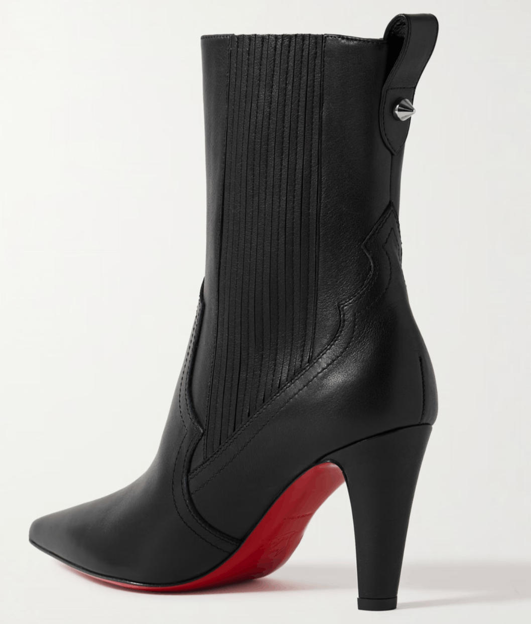 Christian Louboutin Santigag 85 Black Calf Leather Mid Calf Ankle Heel Boot 37 Size US 7 / IT 37 - 16 Thumbnail