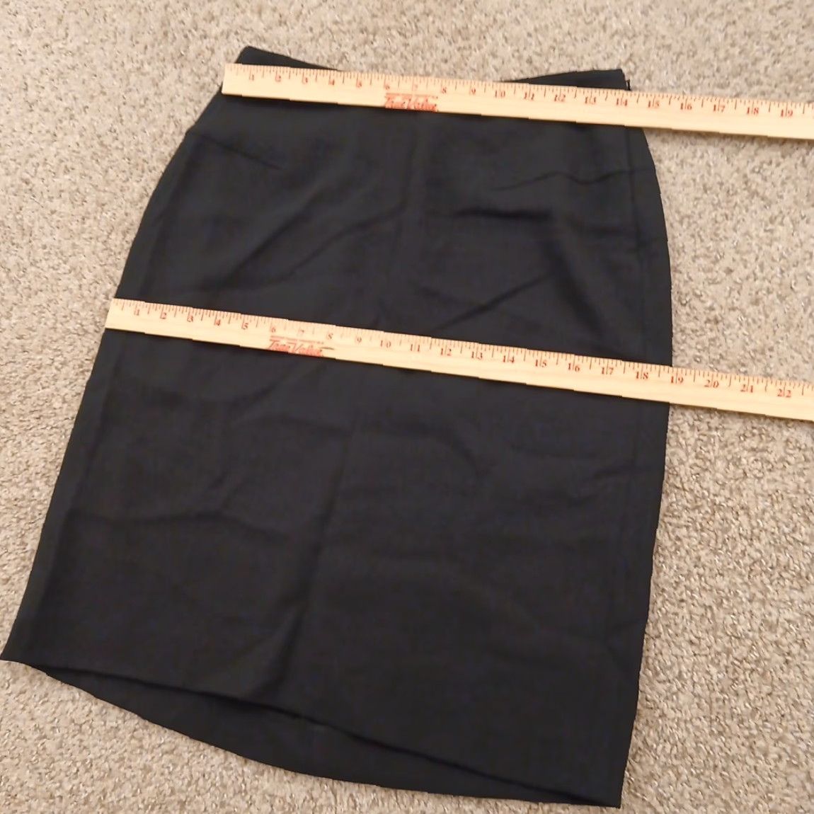 Armani ARMANI Skirt Women's Knee Length Pencil Lined Wool Blend Black 42 Italy Vintage No Straight & Pencil Dressy Size 28" / US 6 / IT 42 - 2 Thumbnail