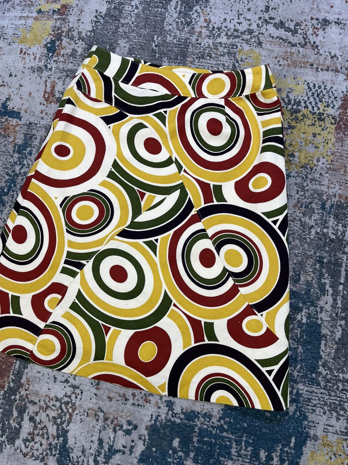 Japanese Brand Sortir Retro 70s Style A-Line Circular Mini Skirt Size 26" / US 2 / IT 38 - 5 Thumbnail