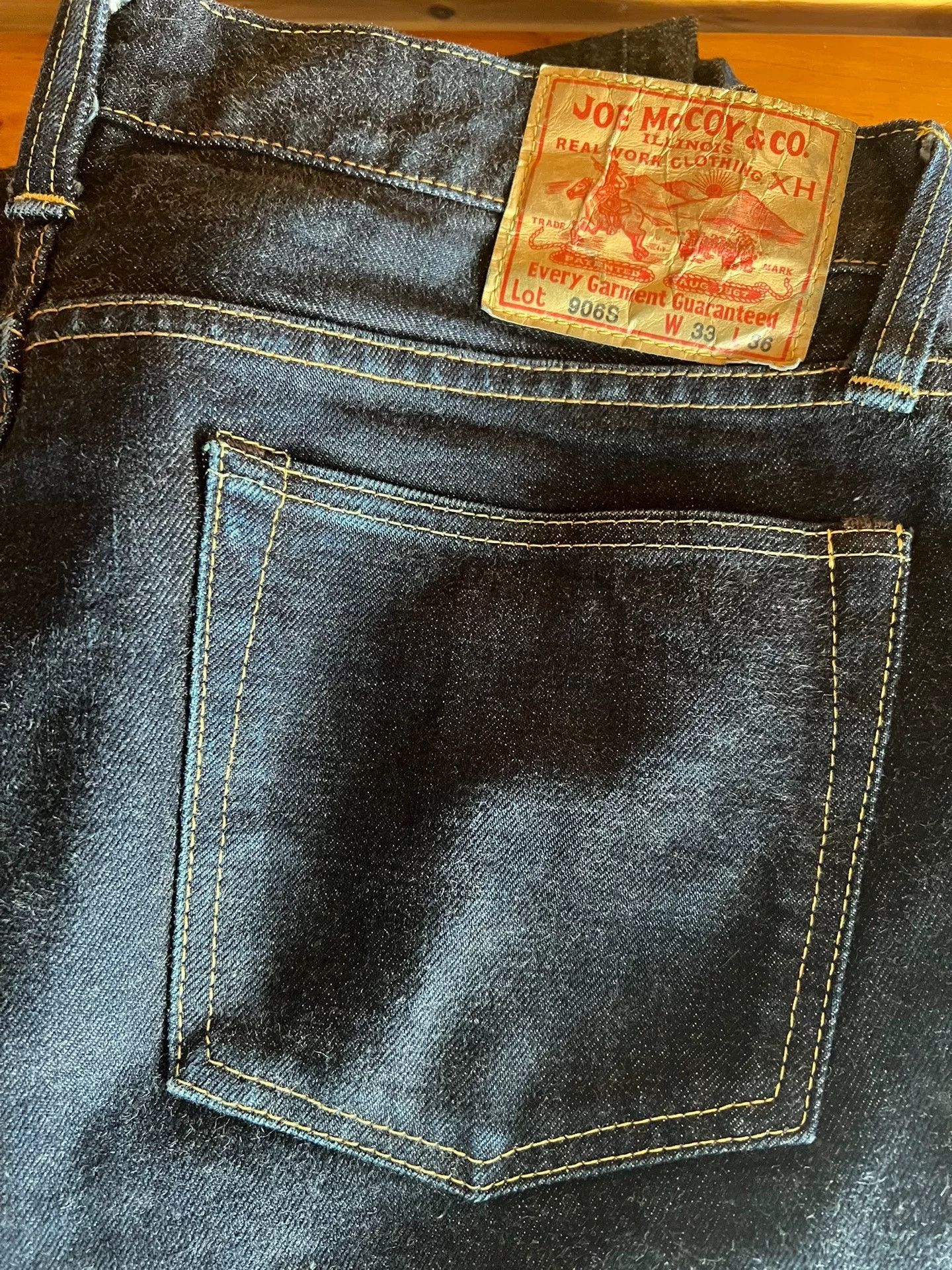 The Real McCoy's Joe McCoy&Co 906S Japanese Selvedge Jeans Size US 33 - 9 Thumbnail