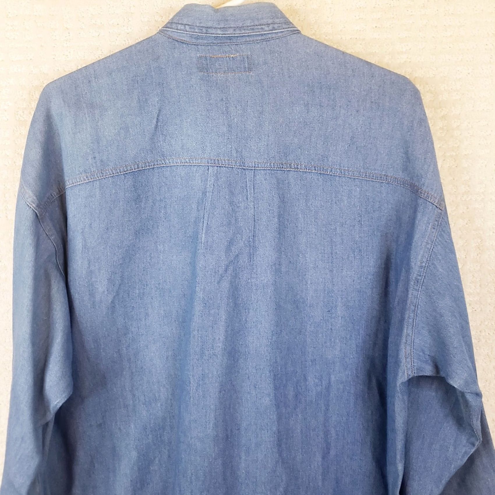 Denime Robert Stock Men's L Classic Chambray Denim Button Down Shirt Size US L / EU 52-54 / 3 - 6 Thumbnail