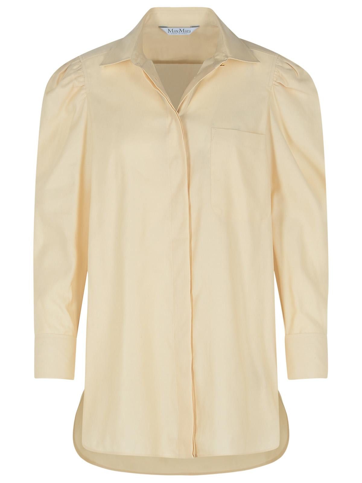 Max Mara MAX MARA 'Faraday' Cream Cotton Shirt Size S / US 4 / IT 40 - 1 Thumbnail