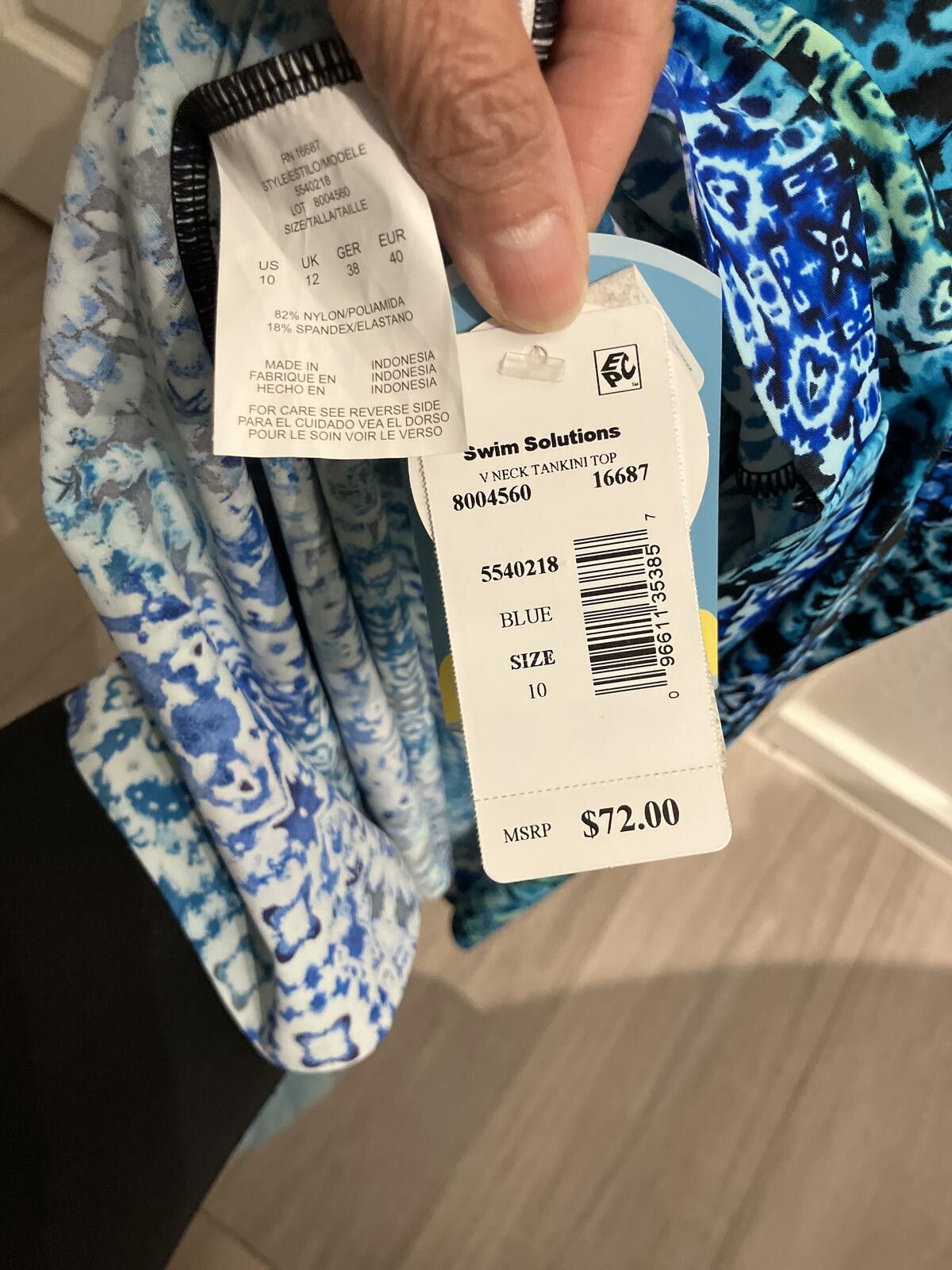 Other NWT Blue Patterned Sleeveless Dress Size M / US 6-8 / IT 42-44 - 8 Thumbnail