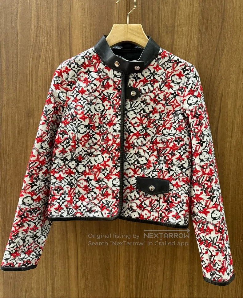 Louis Vuitton Louis Vuitton Red and white color-block jacket Size XS / US 0-2 / IT 36-38 - 1 Thumbnail