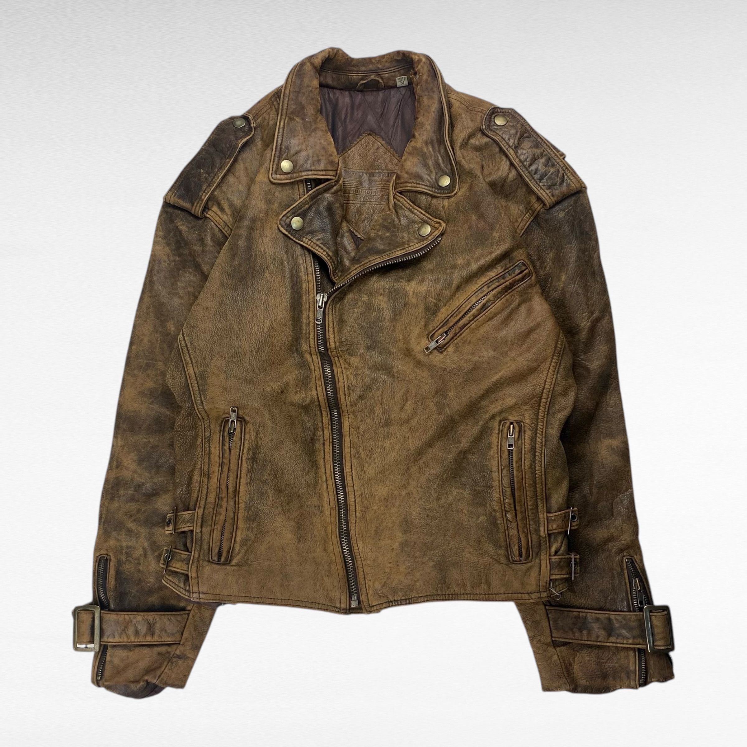 Adidas × Vintage Adidas Equipment leather jacket EQT 90s 80s