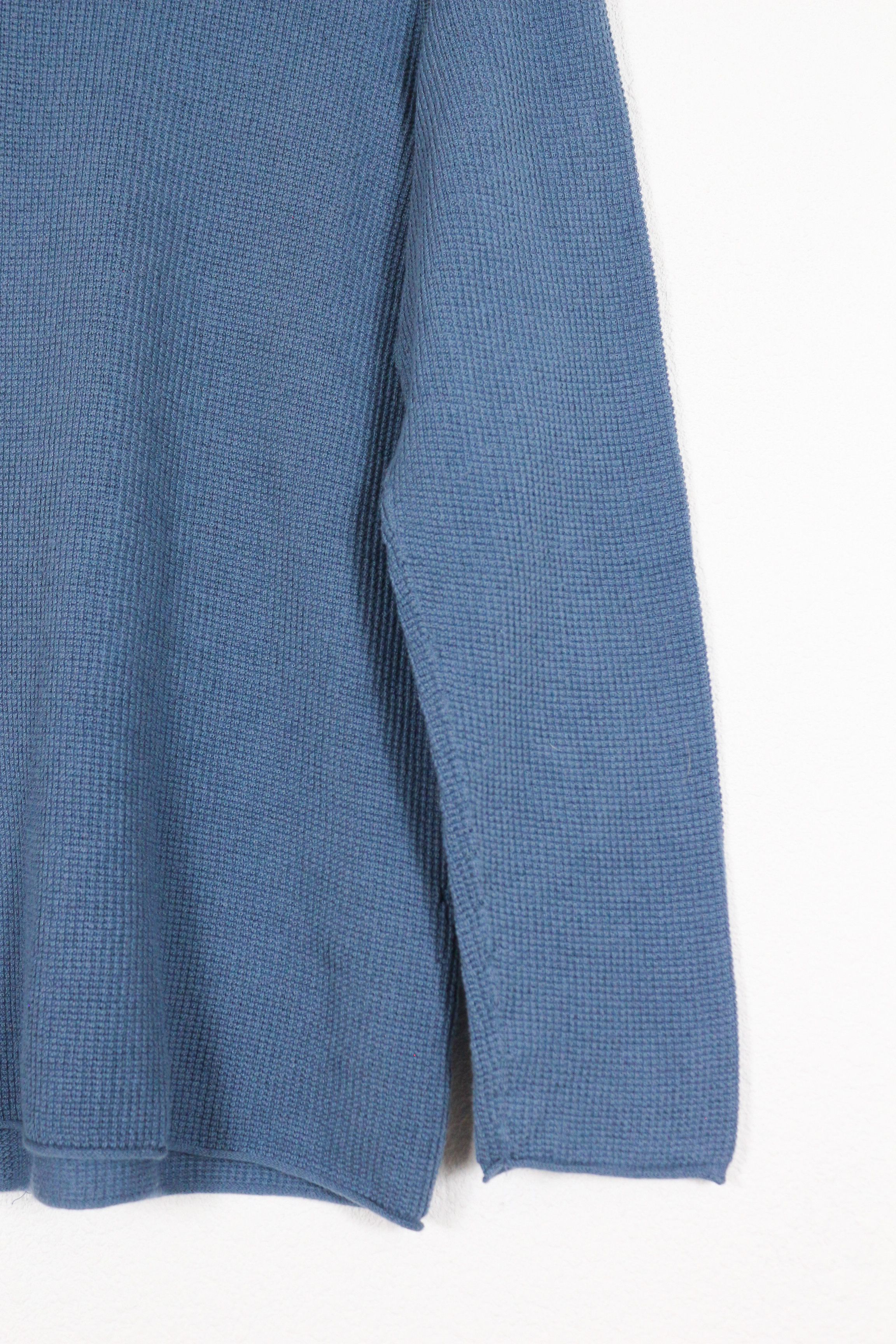 hannes roether Hannes Roether Blue Waffle Long Sleeve Tee Tshirt Avantgarde Size US S / EU 44-46 / 1 - 2 Thumbnail