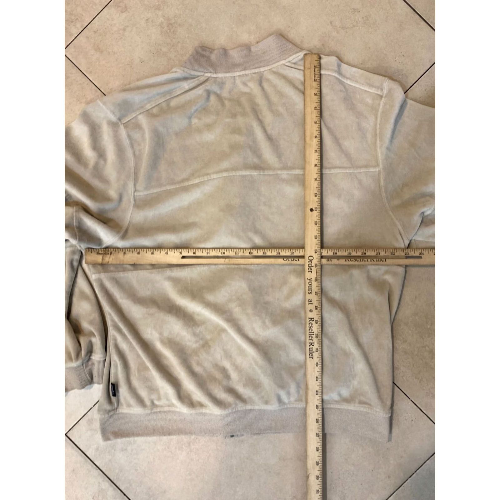 Sean John VINTAGE Sean John Jacket Velour Zip Up Men's XL Beige 2000 Velvet 90s Size US XL / EU 56 / 4 - 6 Thumbnail