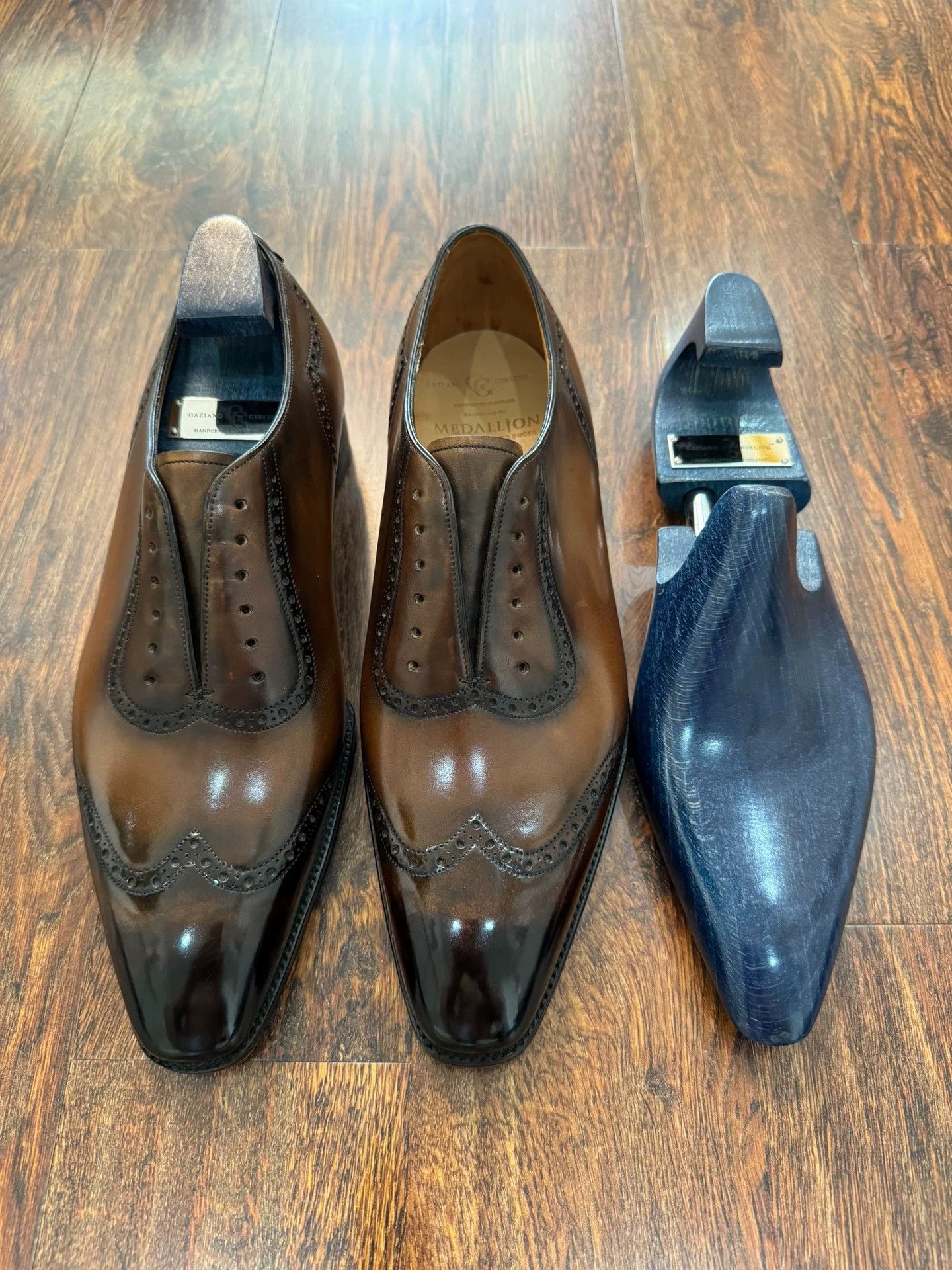 Gaziano & Girling G&G Deco MTO US7 7F Papworth Oxford Beluga patina Size US 7 / EU 40 - 7 Thumbnail