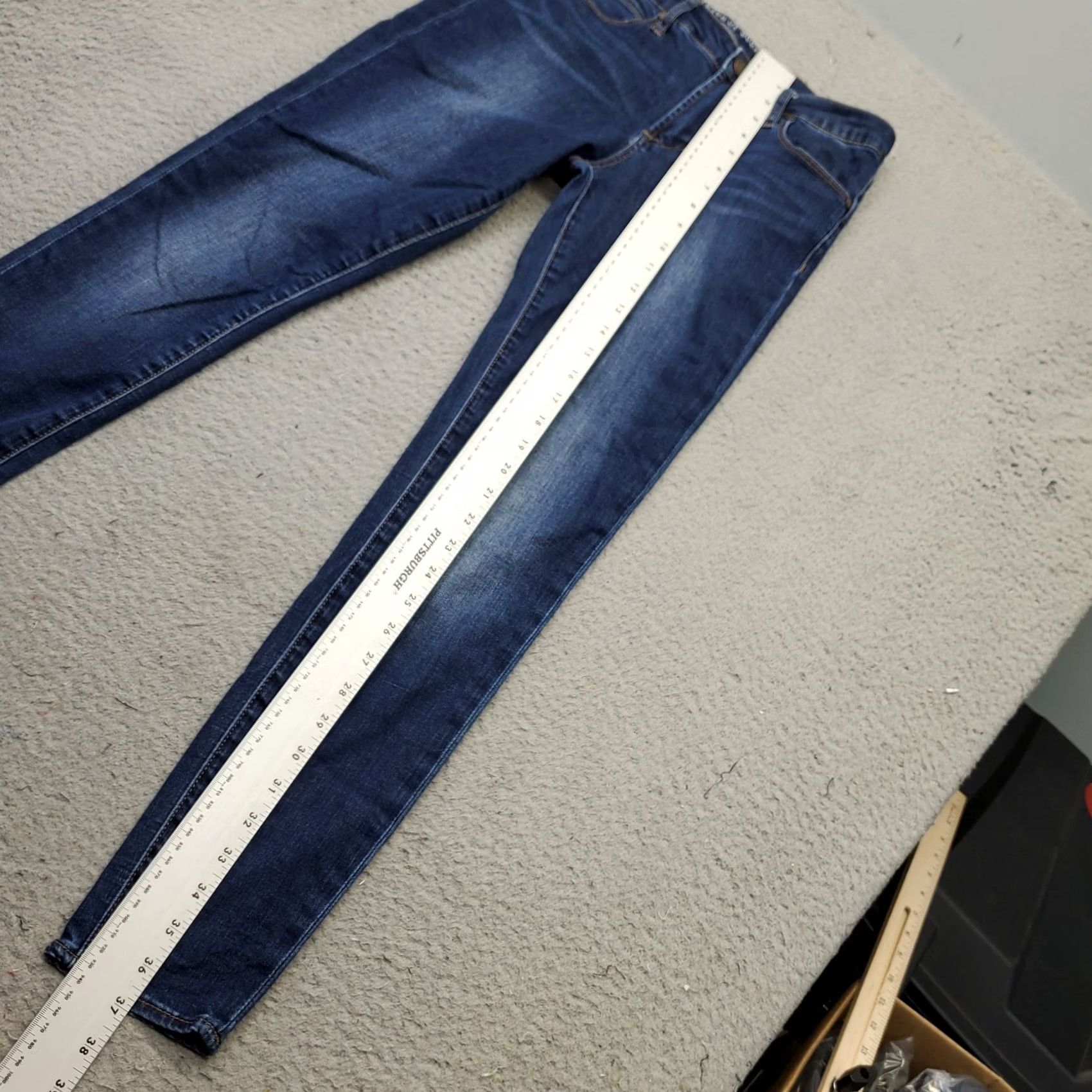 Vintage Articles of Society Jeans Womens 27 Blue Denim Flat Front Stretch Skinny Leg Jeans Size 27" / US 4 / IT 40 - 5 Thumbnail