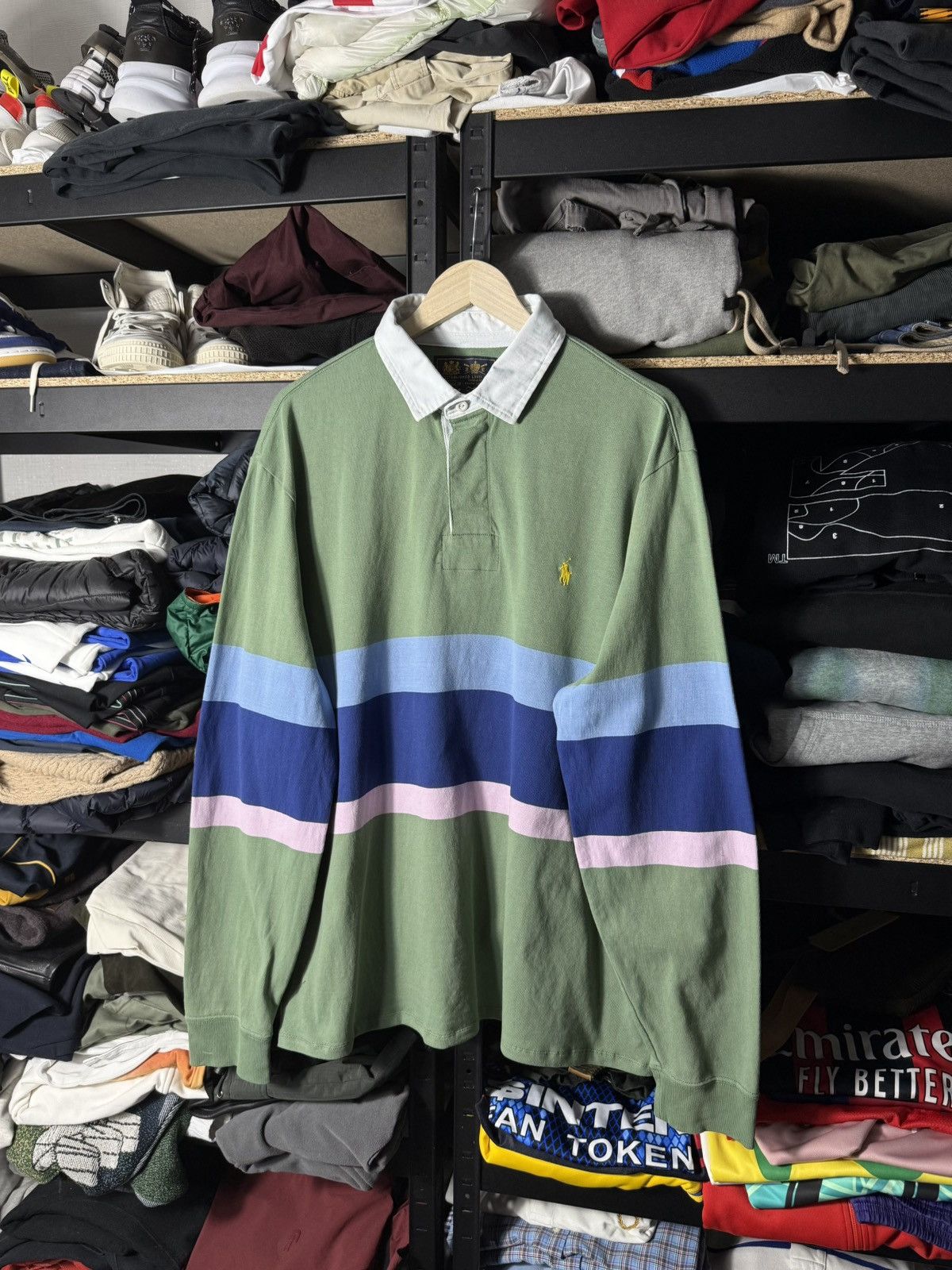 Polo Ralph Lauren Vintage Polo Ralph Lauren Rugby Shirt XL Striped Preppy Size US XL / EU 56 / 4 - 3 Thumbnail