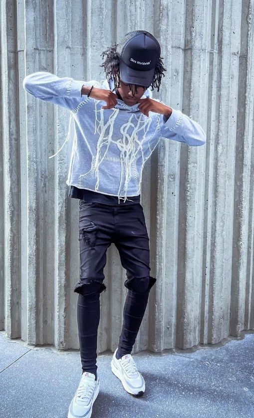 Other (YLSK) youlovesk Grey Stitched Hoodie Size US M / EU 48-50 / 2 - 7 Thumbnail
