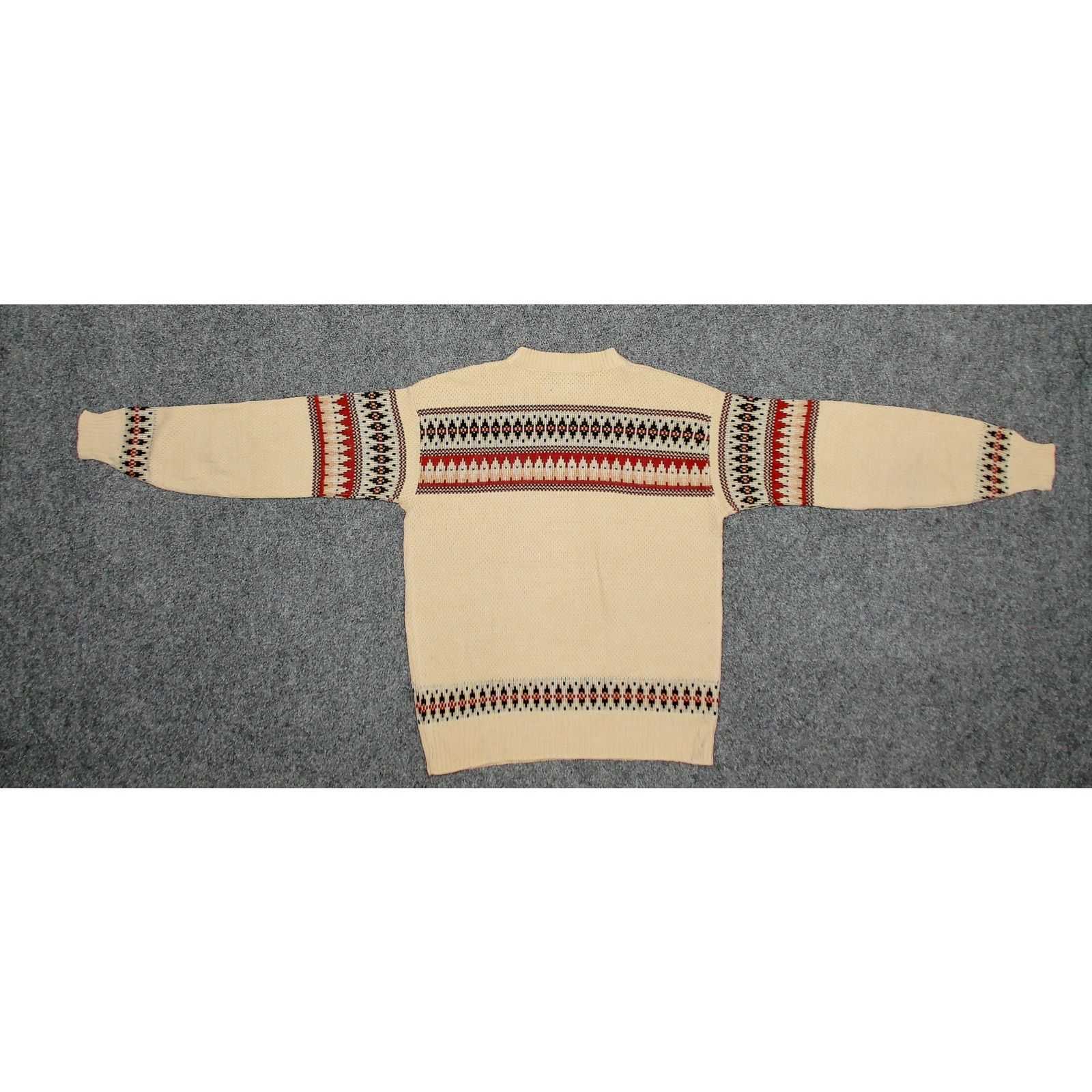 Vintage 80s Campus Fair Isle Geometric Boxy Knit M Size M / US 6-8 / IT 42-44 - 5 Thumbnail