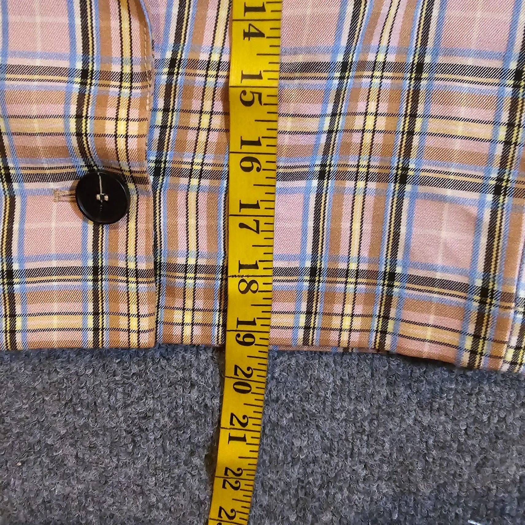Vintage VINTAGE YAS Jacket Womens Size Small Beige Plaid Blazer Long Sleeve Y2K Clueless Size S / US 4 / IT 40 - 6 Thumbnail