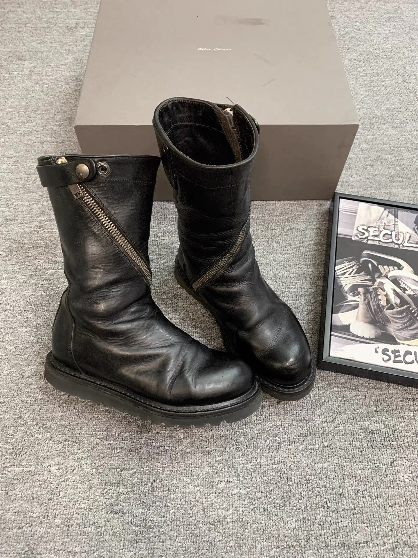 Rick Owens Rick Owens 13AW Mainline Spiral Zip Military Boots K34 Size US 6 / IT 36 - 2 Thumbnail