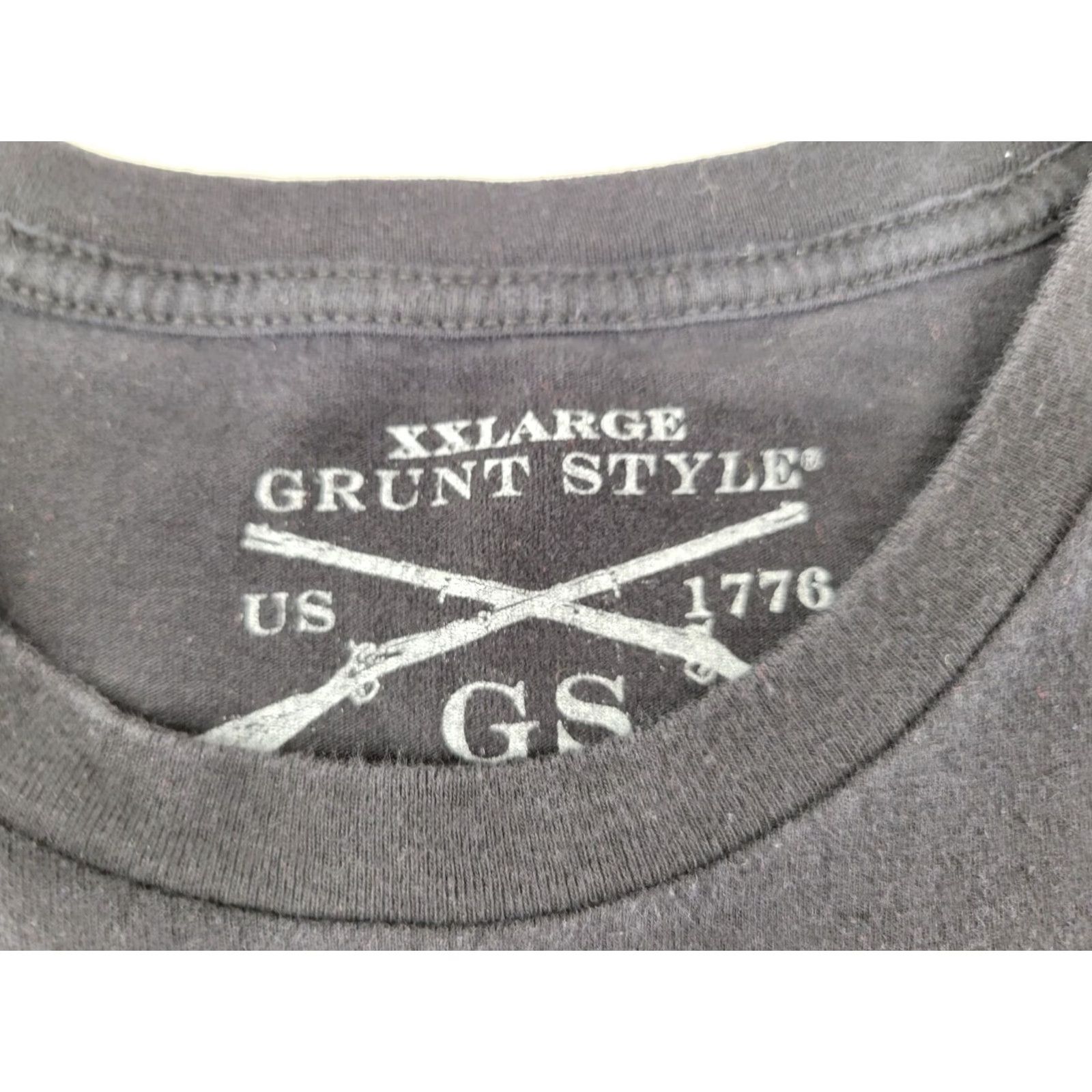 Vintage Grunt Style T-Shirt Mens 2XL Black CottonCrew Neck Short Sleeve This Will Defend 1776 Taco Tuesday Grunt Style Club Flag Theme- 2XL Mens Size US XXL / EU 58 / 5 - 7 Thumbnail