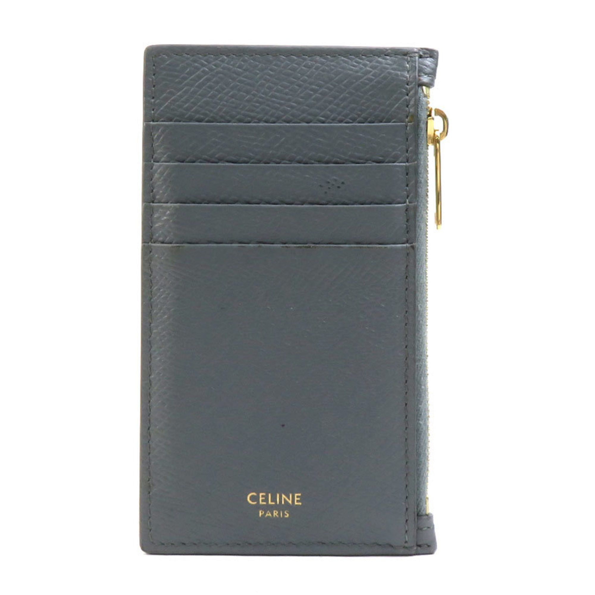 Celine CELINE Wallet/Coin Case Leather Grey Men's Women's h31223a Size ONE SIZE - 1 Thumbnail