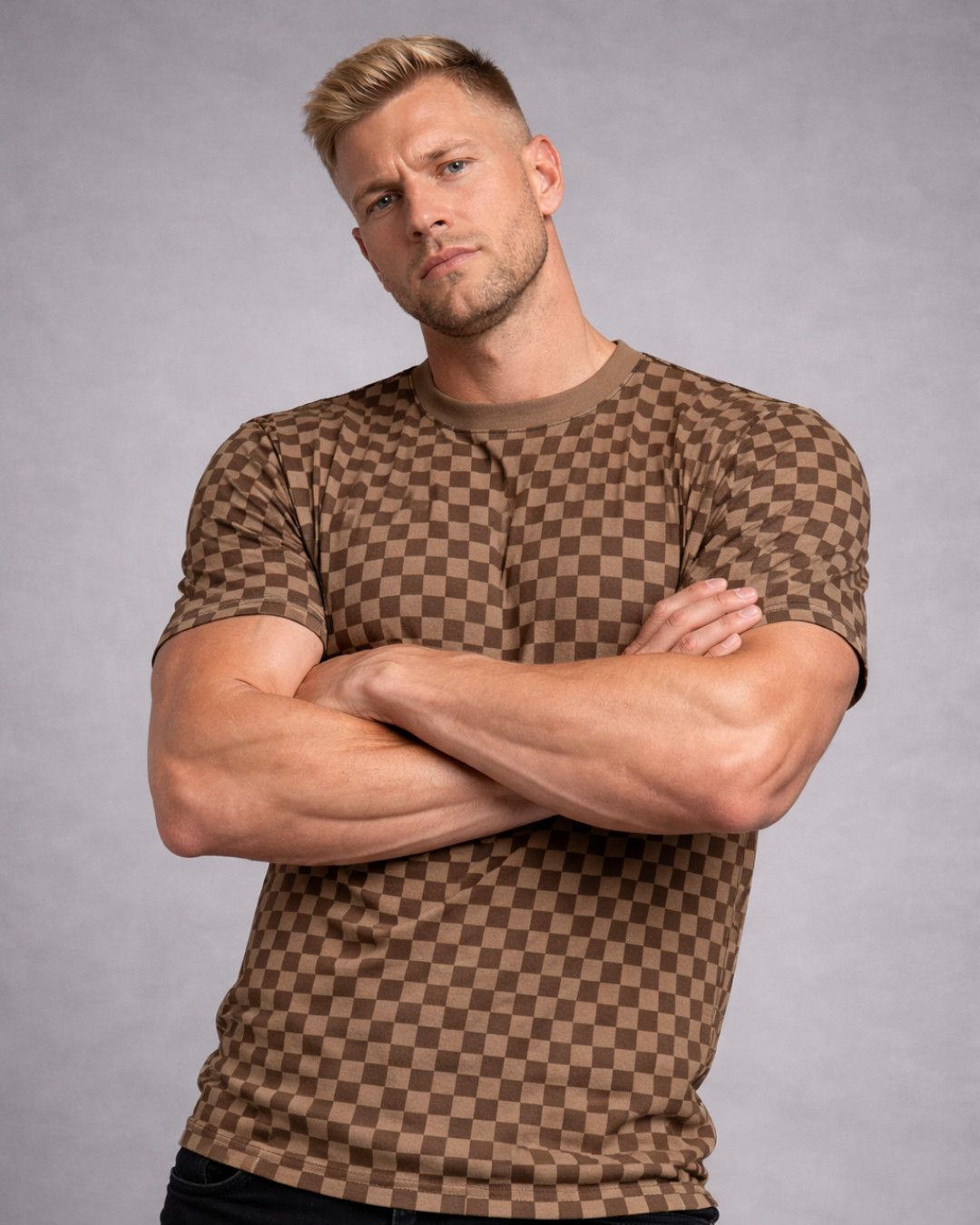 Other Brown Checker Print T-Shirt Size US XXL / EU 58 / 5 - 1 Thumbnail